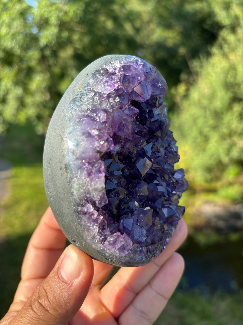 Stunning Egg Shape Amethyst Geode | Extra Quality Deep Purple Brazilian Crystal | Luxury Mineral Specimen