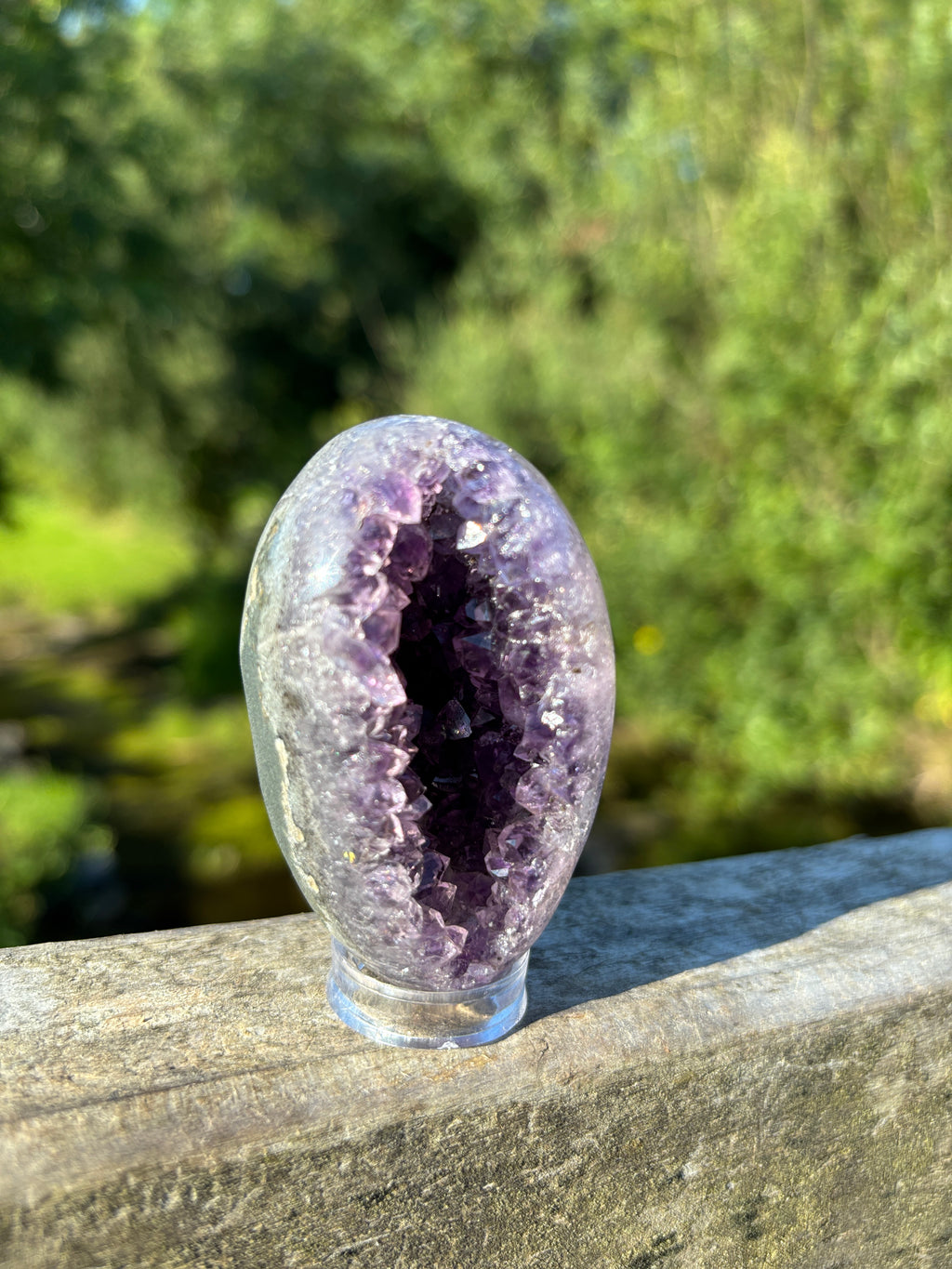 Stunning Egg Shape Amethyst Geode | Extra Quality Deep Purple Brazilian Crystal | Luxury Mineral Specimen