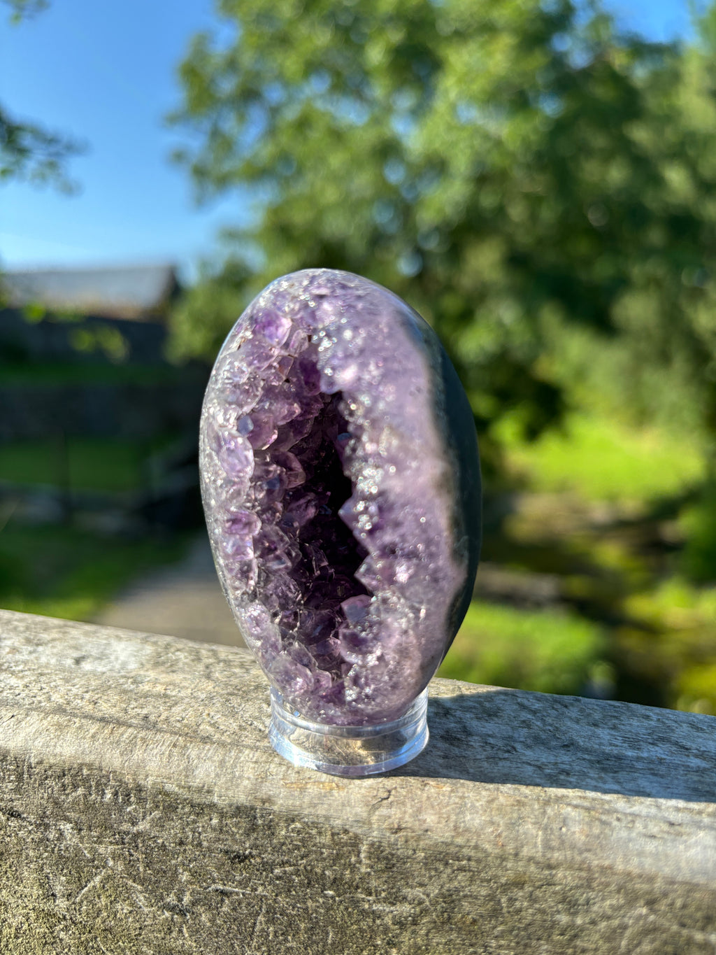 Stunning Egg Shape Amethyst Geode | Extra Quality Deep Purple Brazilian Crystal | Luxury Mineral Specimen