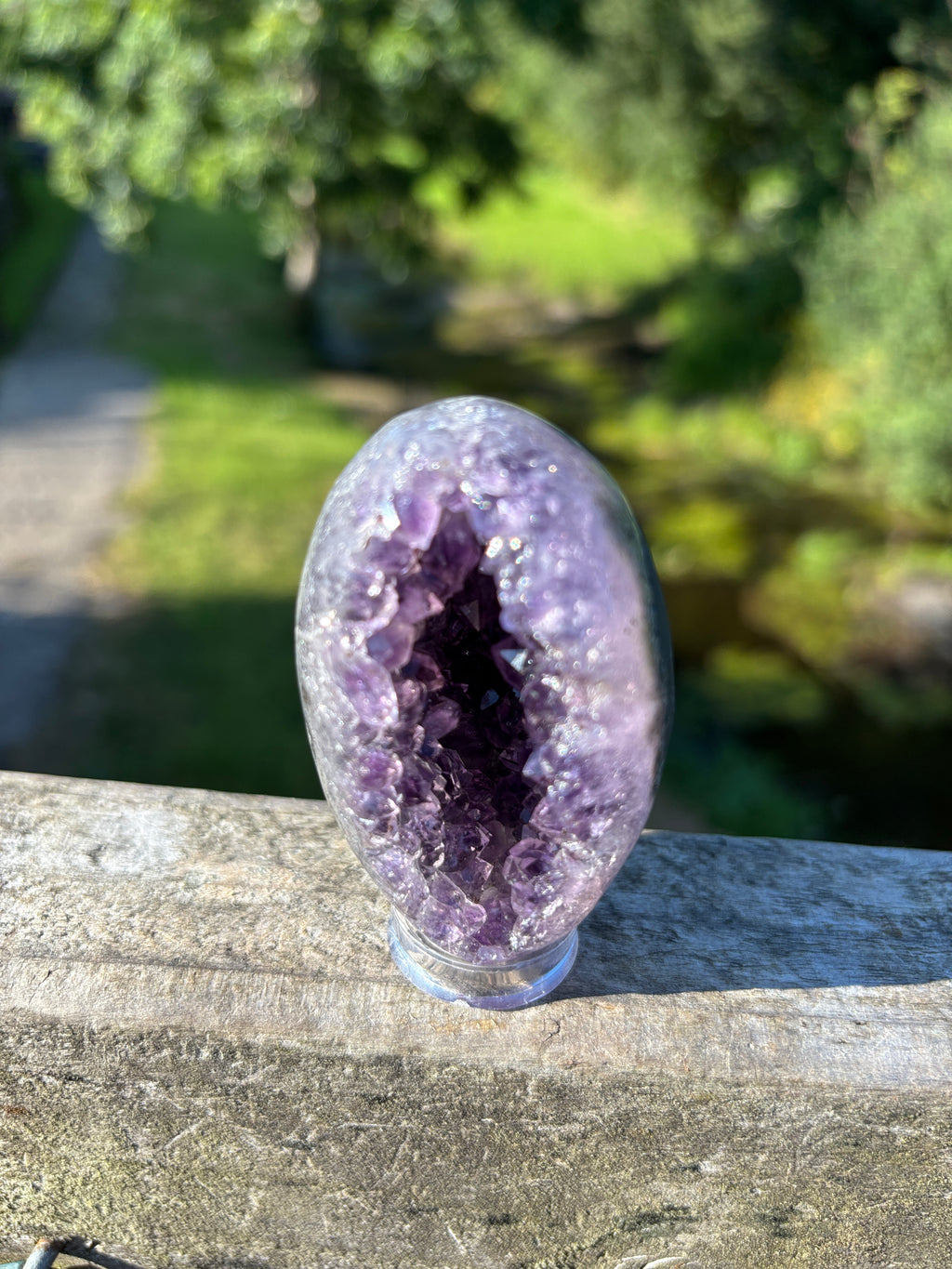 Stunning Egg Shape Amethyst Geode | Extra Quality Deep Purple Brazilian Crystal | Luxury Mineral Specimen