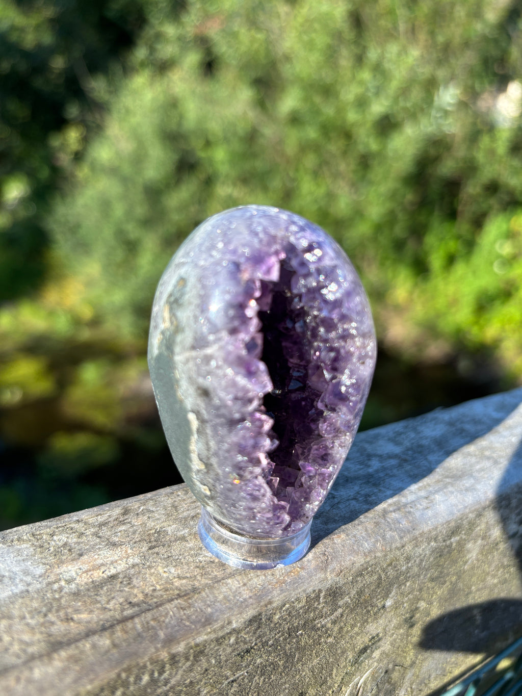 Stunning Egg Shape Amethyst Geode | Extra Quality Deep Purple Brazilian Crystal | Luxury Mineral Specimen
