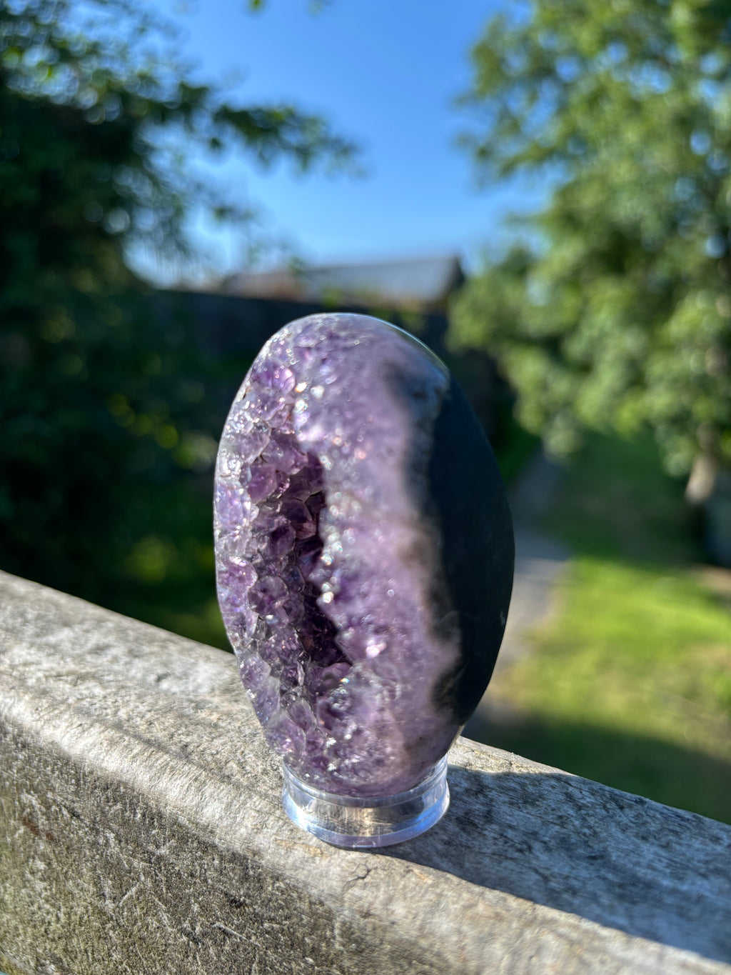 Stunning Egg Shape Amethyst Geode | Extra Quality Deep Purple Brazilian Crystal | Luxury Mineral Specimen