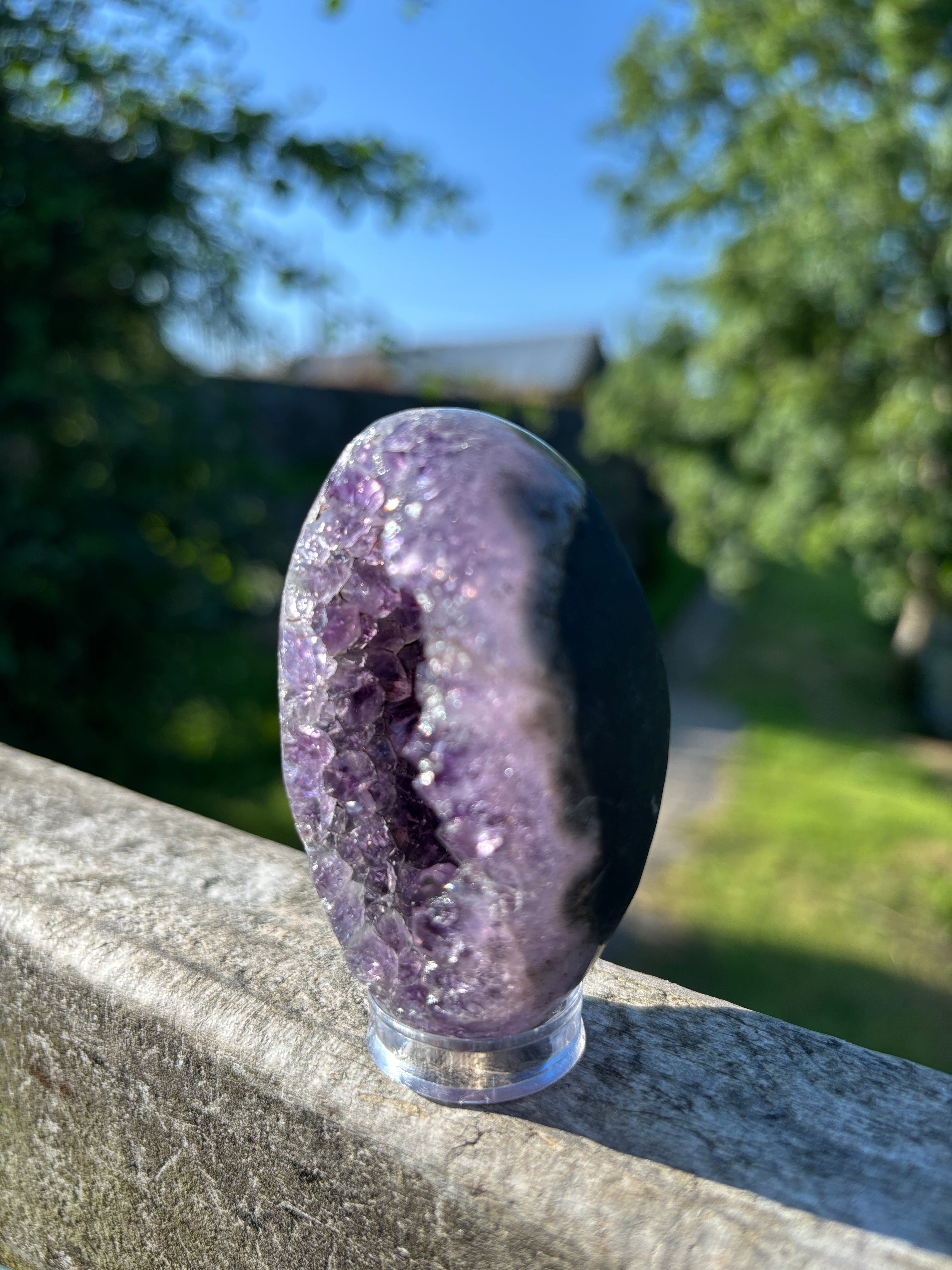 Stunning Egg Shape Amethyst Geode | Extra Quality Deep Purple Brazilian Crystal | Luxury Mineral Specimen