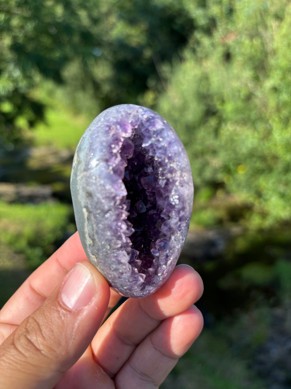 Stunning Egg Shape Amethyst Geode | Extra Quality Deep Purple Brazilian Crystal | Luxury Mineral Specimen