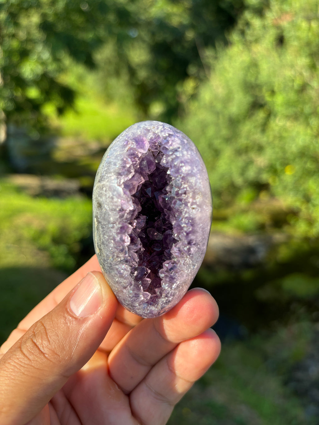 Stunning Egg Shape Amethyst Geode | Extra Quality Deep Purple Brazilian Crystal | Luxury Mineral Specimen