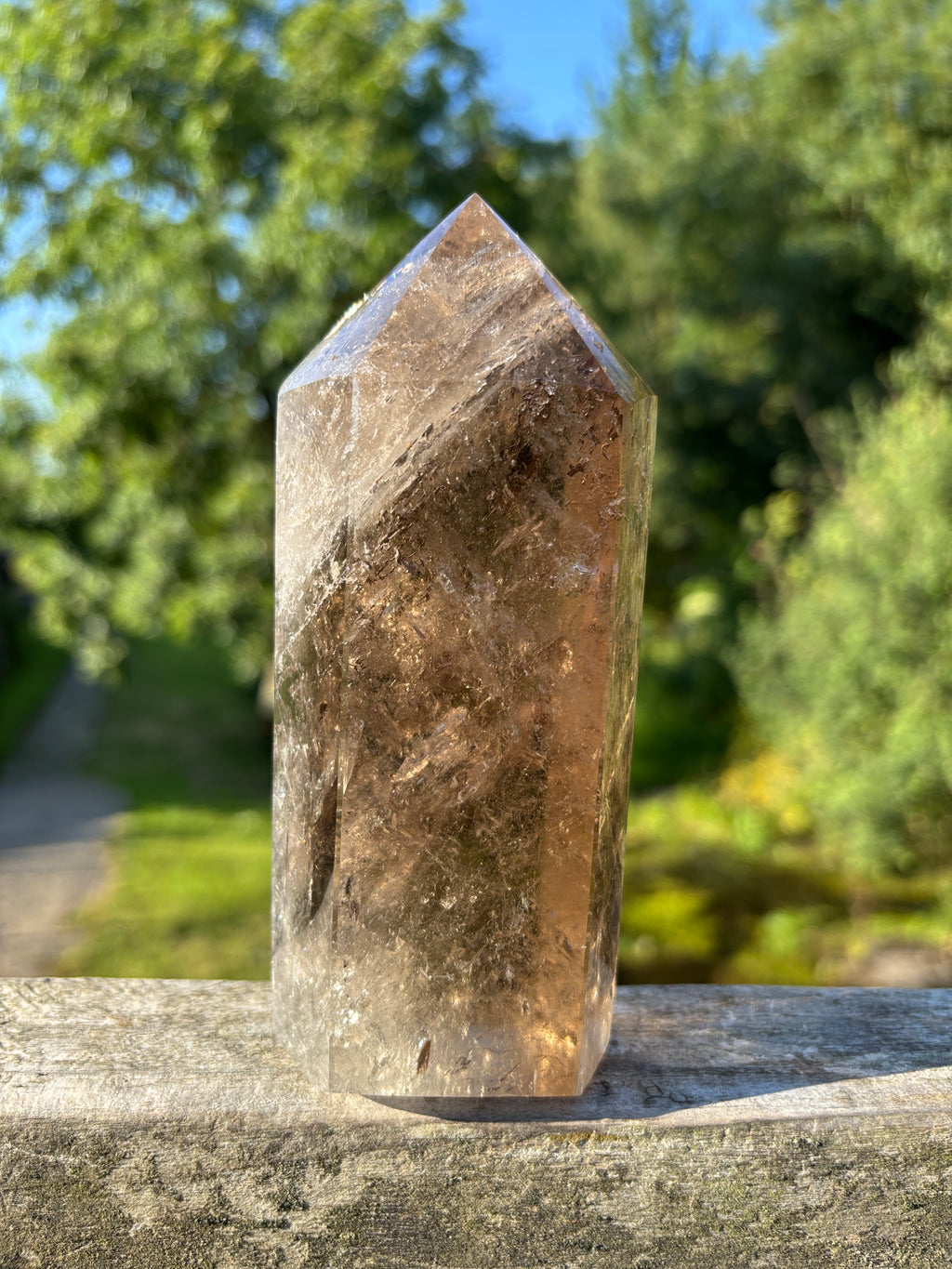 Large Extra Quality Polished Smoky Quartz Point | Natural Brazilian Smoky Crystal Tower | Premium Home Decor Mineral Specimen