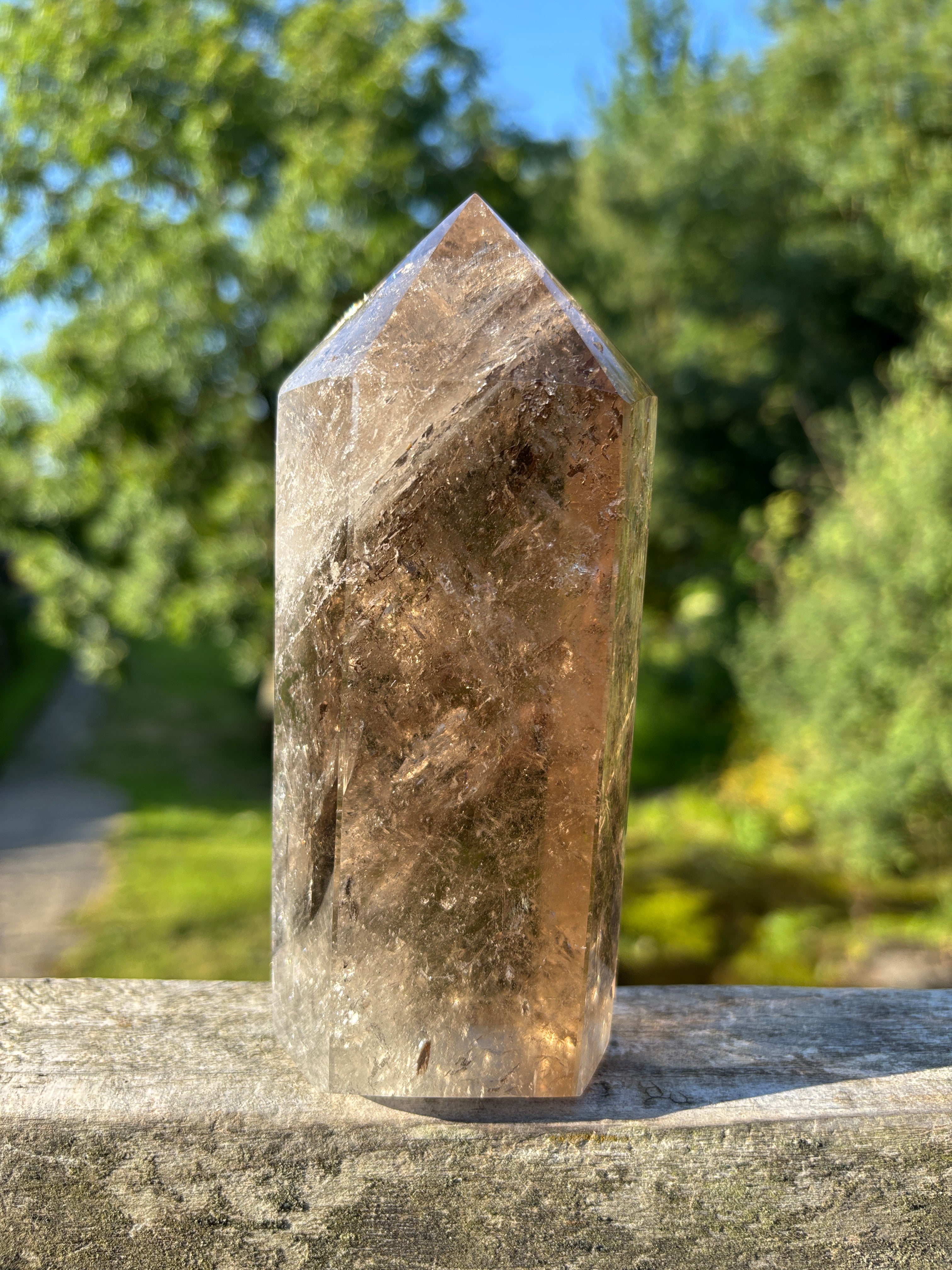 Large Extra Quality Polished Smoky Quartz Point | Natural Brazilian Smoky Crystal Tower | Premium Home Decor Mineral Specimen