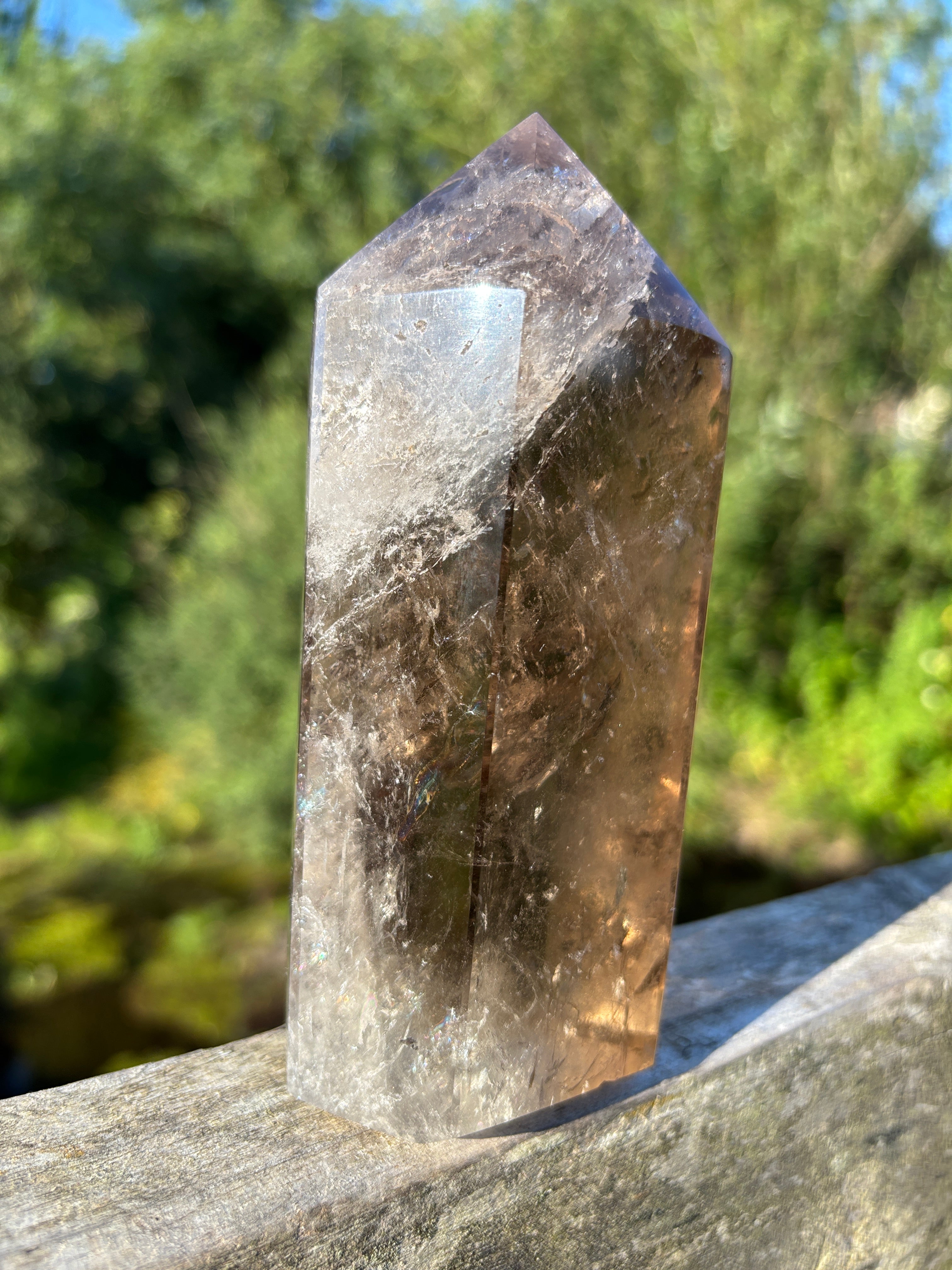 Large Extra Quality Polished Smoky Quartz Point | Natural Brazilian Smoky Crystal Tower | Premium Home Decor Mineral Specimen