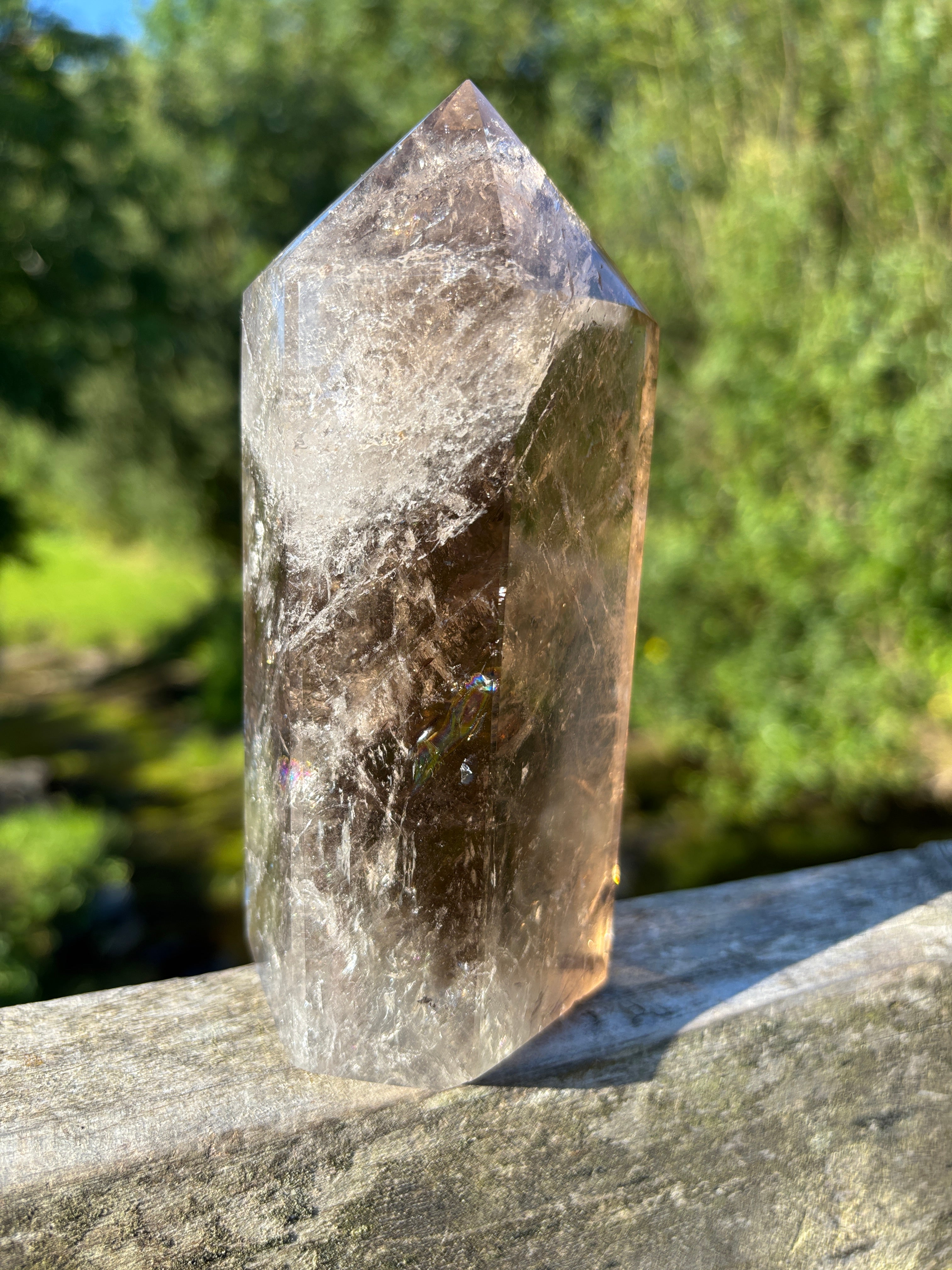 Large Extra Quality Polished Smoky Quartz Point | Natural Brazilian Smoky Crystal Tower | Premium Home Decor Mineral Specimen