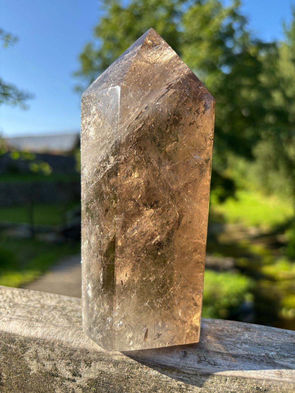 Large Extra Quality Polished Smoky Quartz Point | Natural Brazilian Smoky Crystal Tower | Premium Home Decor Mineral Specimen