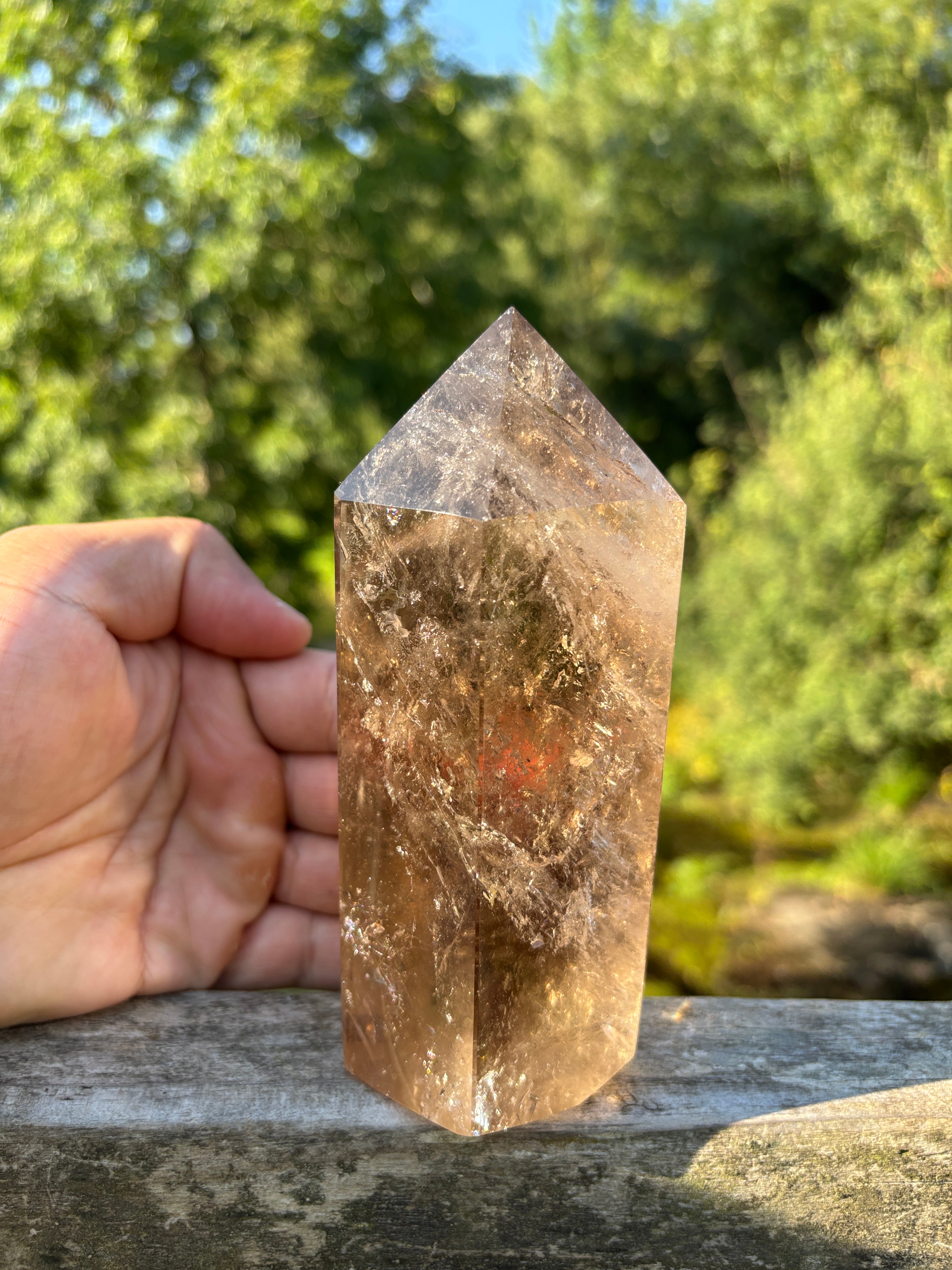 Large Extra Quality Polished Smoky Quartz Point | Natural Brazilian Smoky Crystal Tower | Premium Home Decor Mineral Specimen