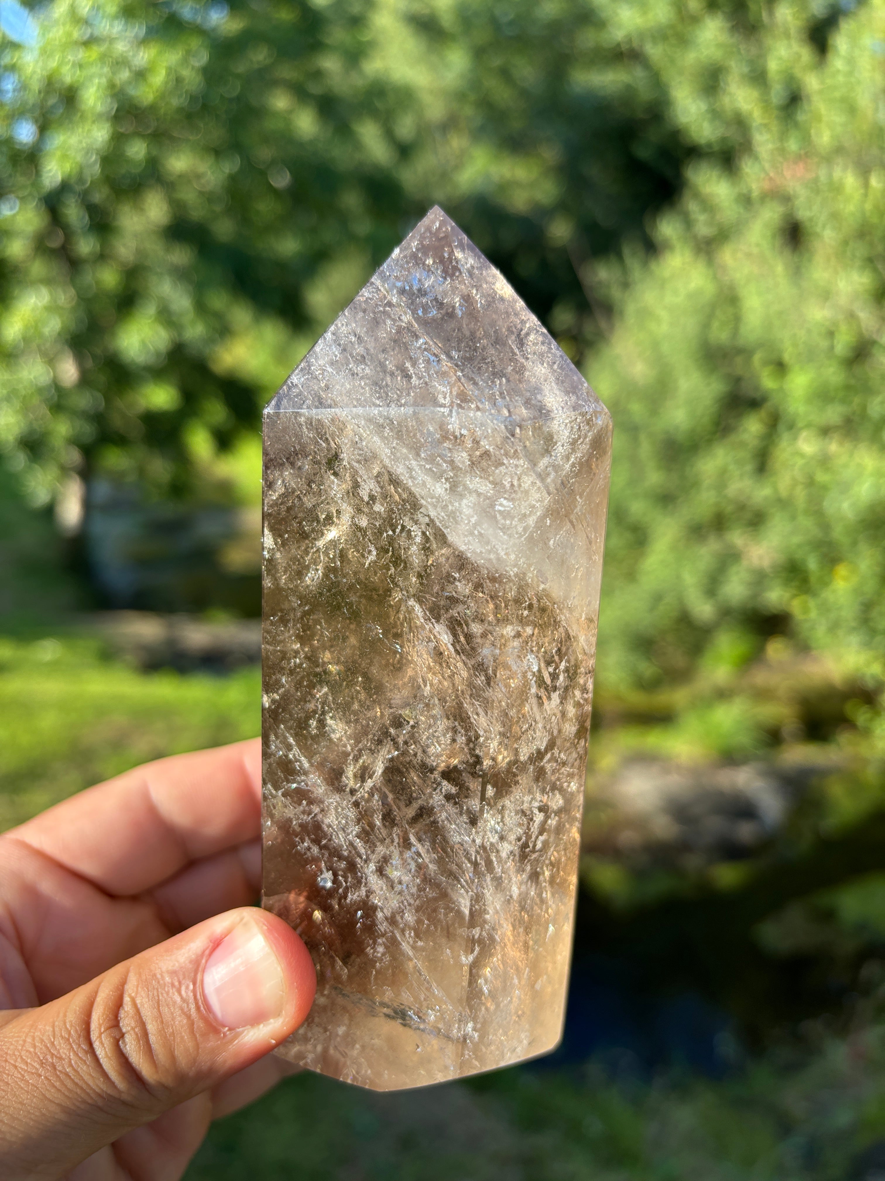 Large Extra Quality Polished Smoky Quartz Point | Natural Brazilian Smoky Crystal Tower | Premium Home Decor Mineral Specimen