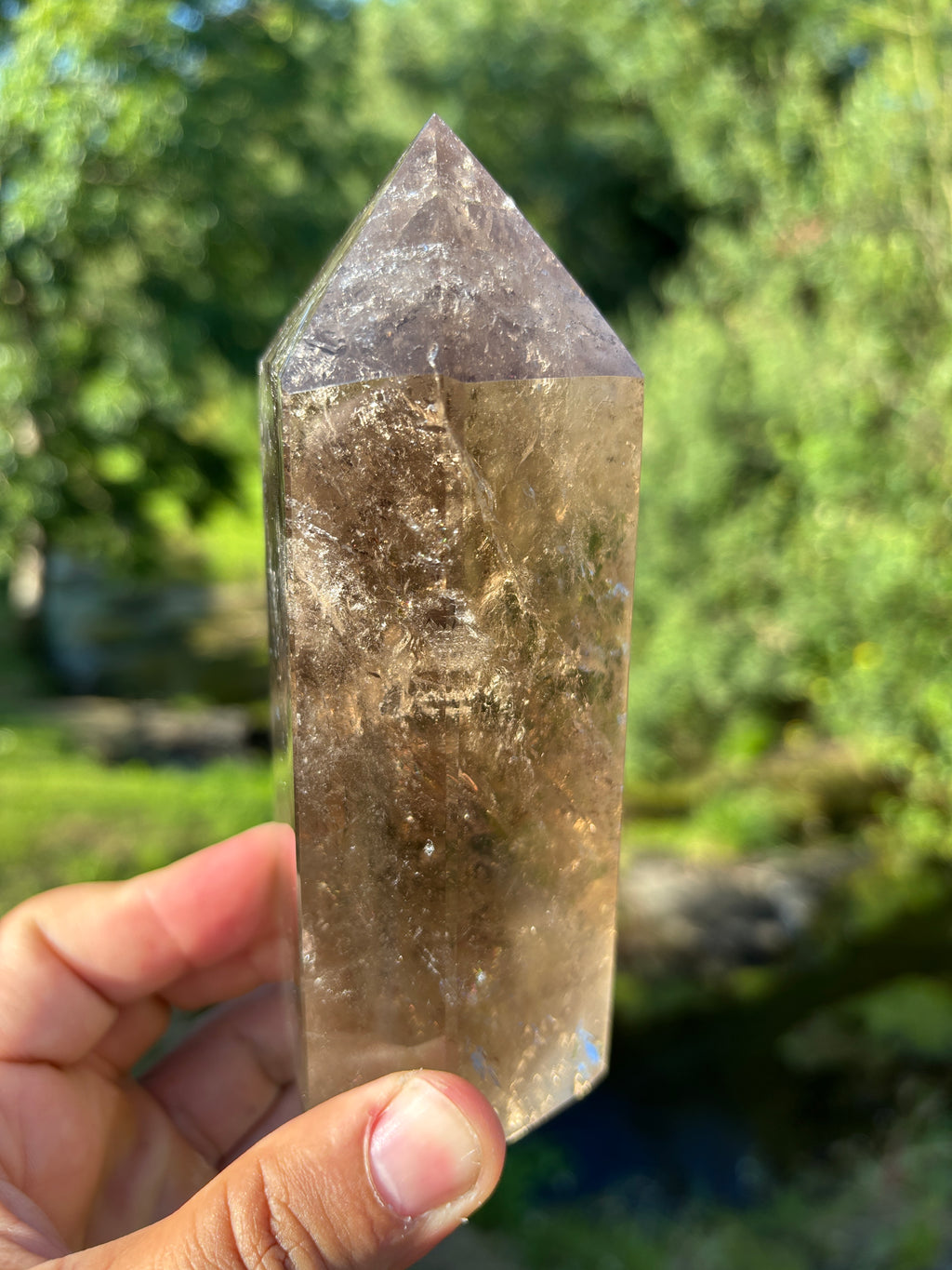 Large Extra Quality Polished Smoky Quartz Point | Natural Brazilian Smoky Crystal Tower | Premium Home Decor Mineral Specimen