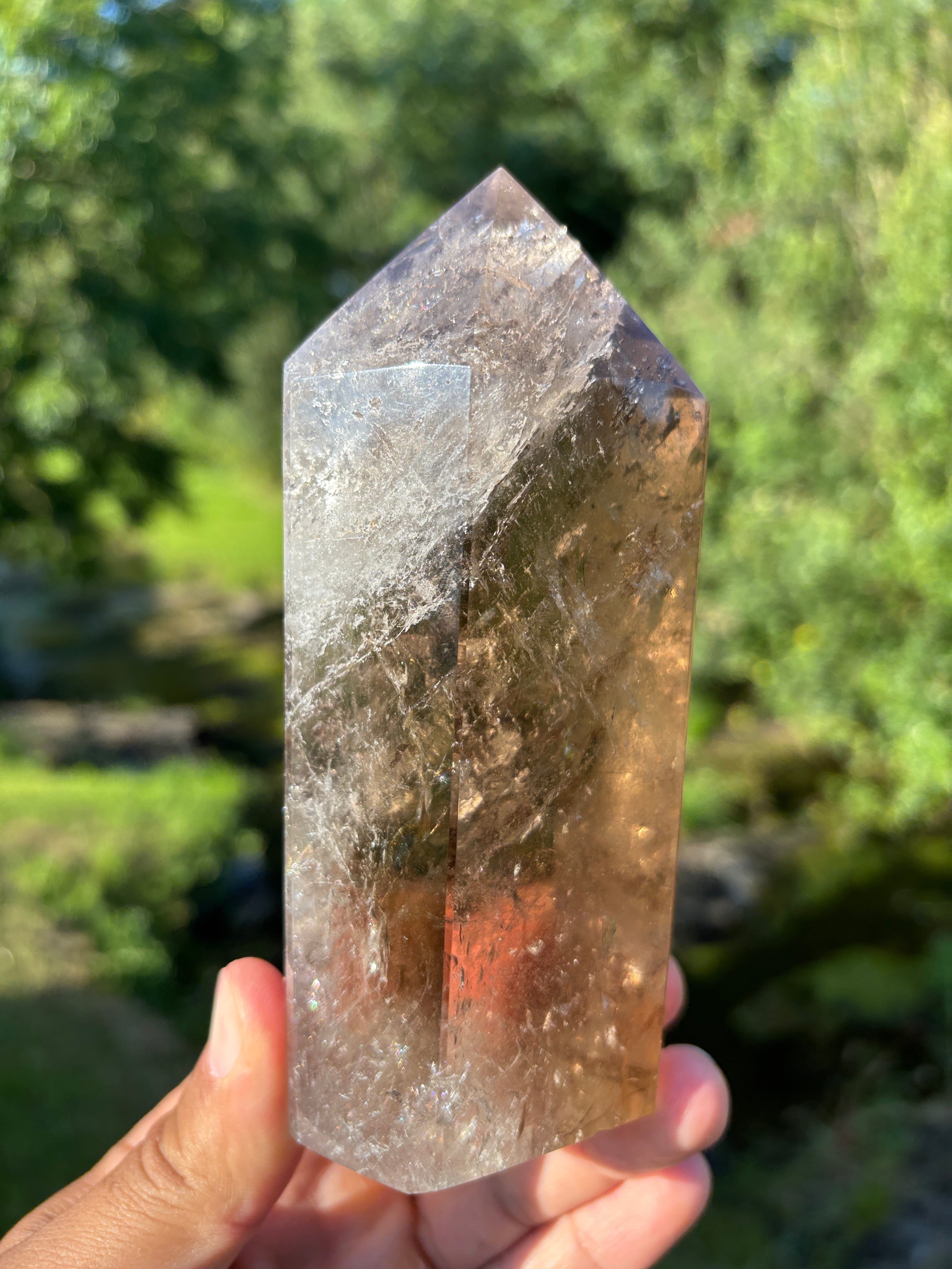 Large Extra Quality Polished Smoky Quartz Point | Natural Brazilian Smoky Crystal Tower | Premium Home Decor Mineral Specimen