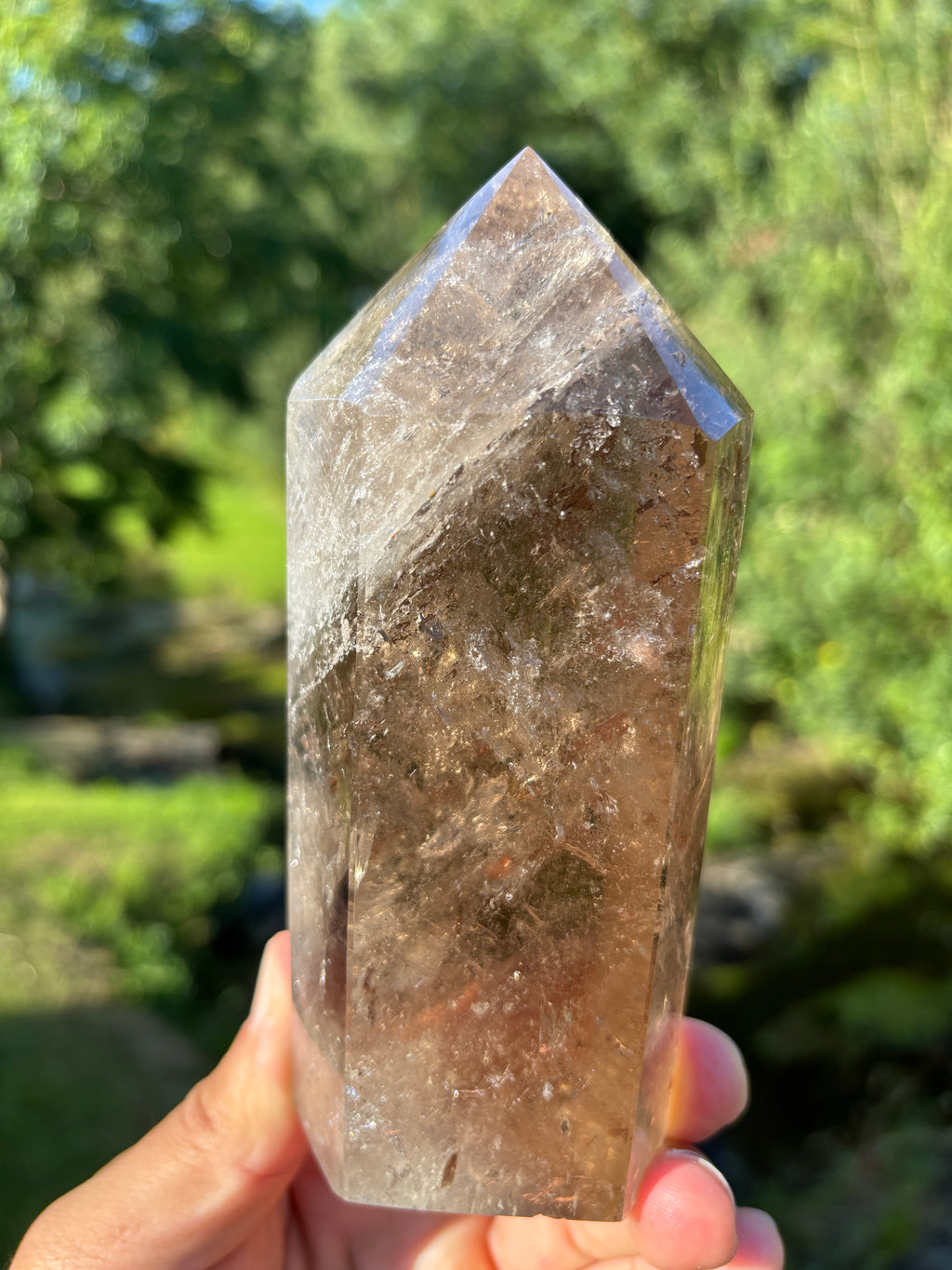 Large Extra Quality Polished Smoky Quartz Point | Natural Brazilian Smoky Crystal Tower | Premium Home Decor Mineral Specimen