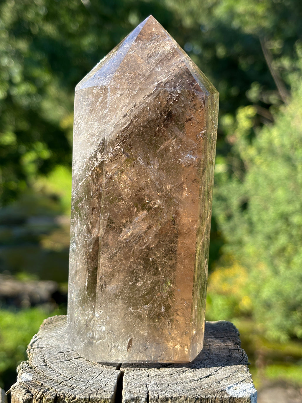 Large Extra Quality Polished Smoky Quartz Point | Natural Brazilian Smoky Crystal Tower | Premium Home Decor Mineral Specimen