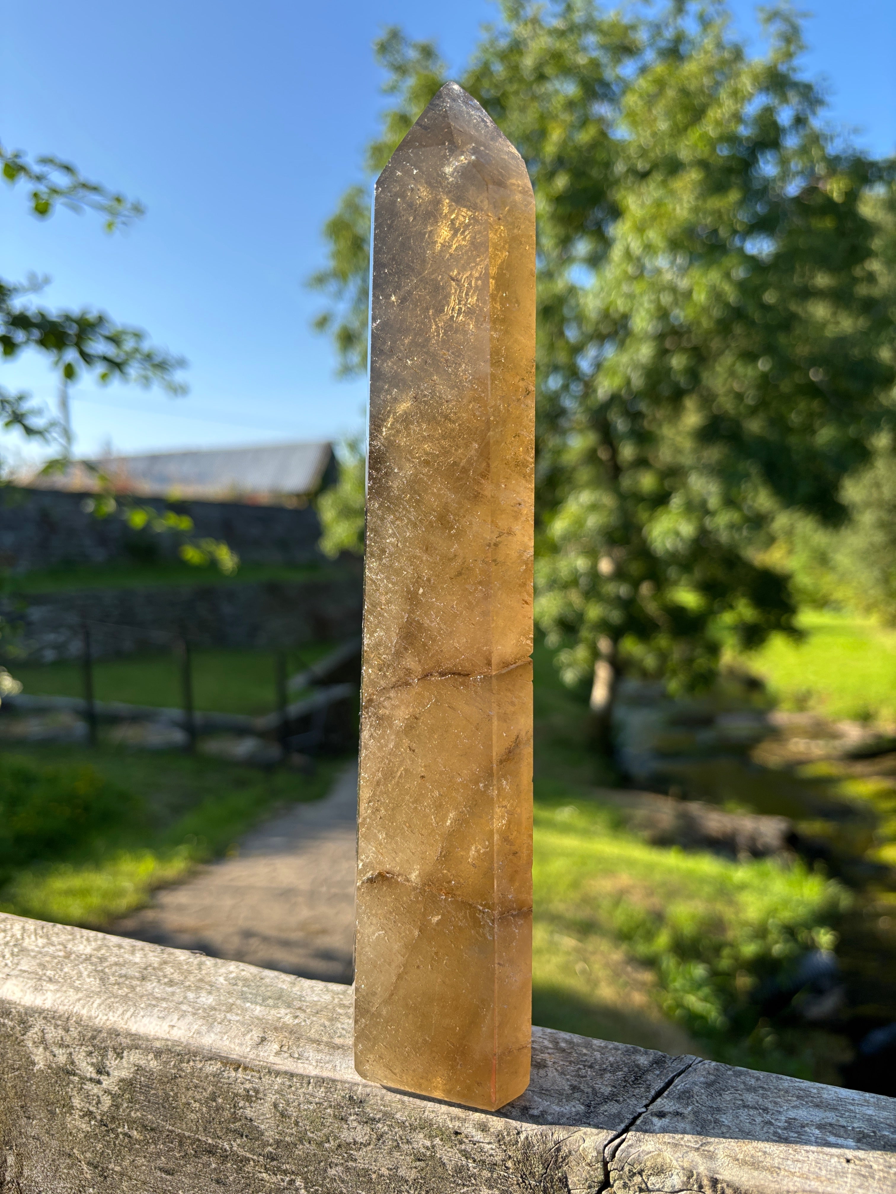 Large Extra Quality Polished Smoky Quartz Point | Natural Brazilian Smoky Crystal Tower | Premium Home Decor Mineral Specimen