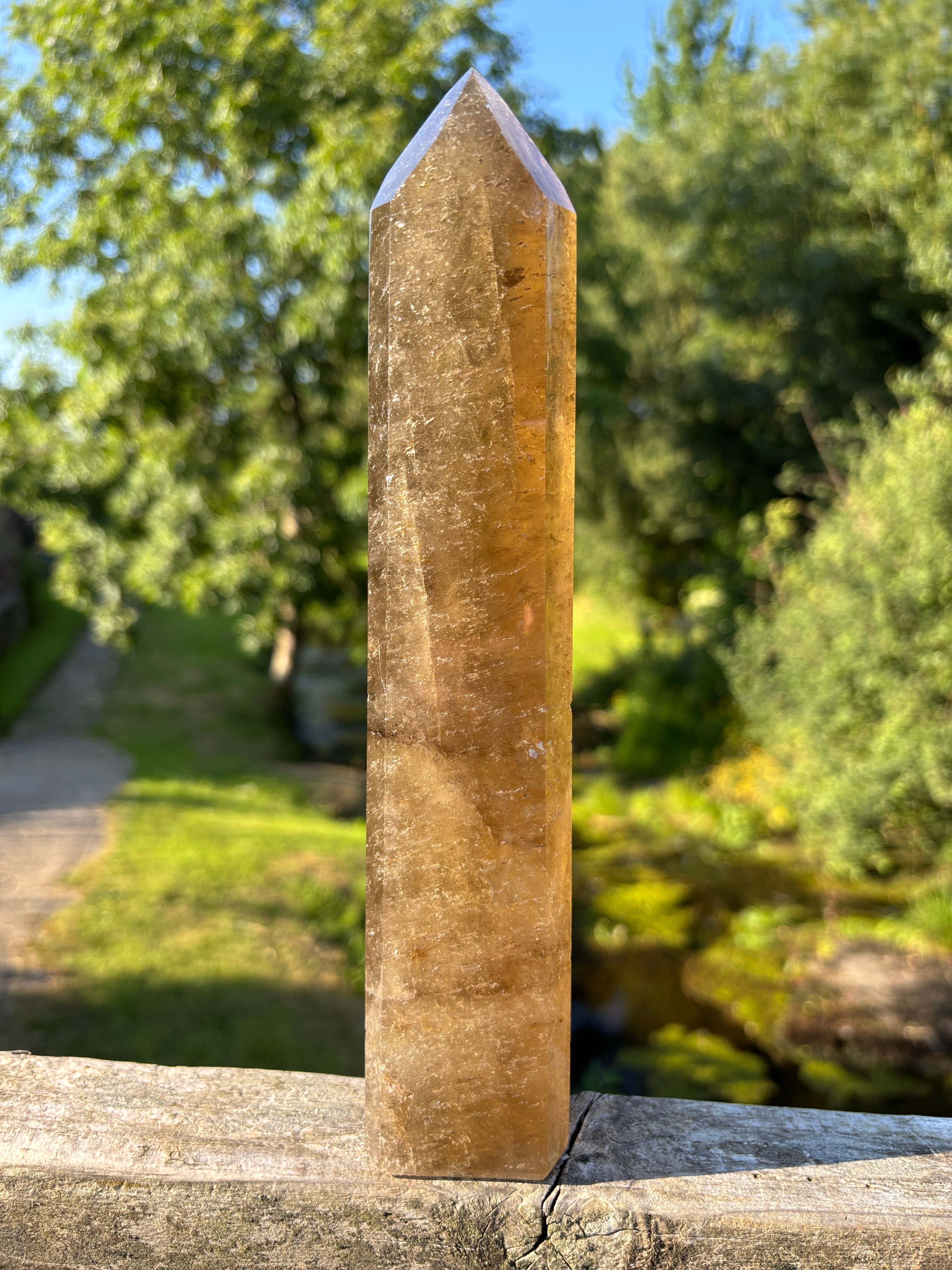 Large Extra Quality Polished Smoky Quartz Point | Natural Brazilian Smoky Crystal Tower | Premium Home Decor Mineral Specimen