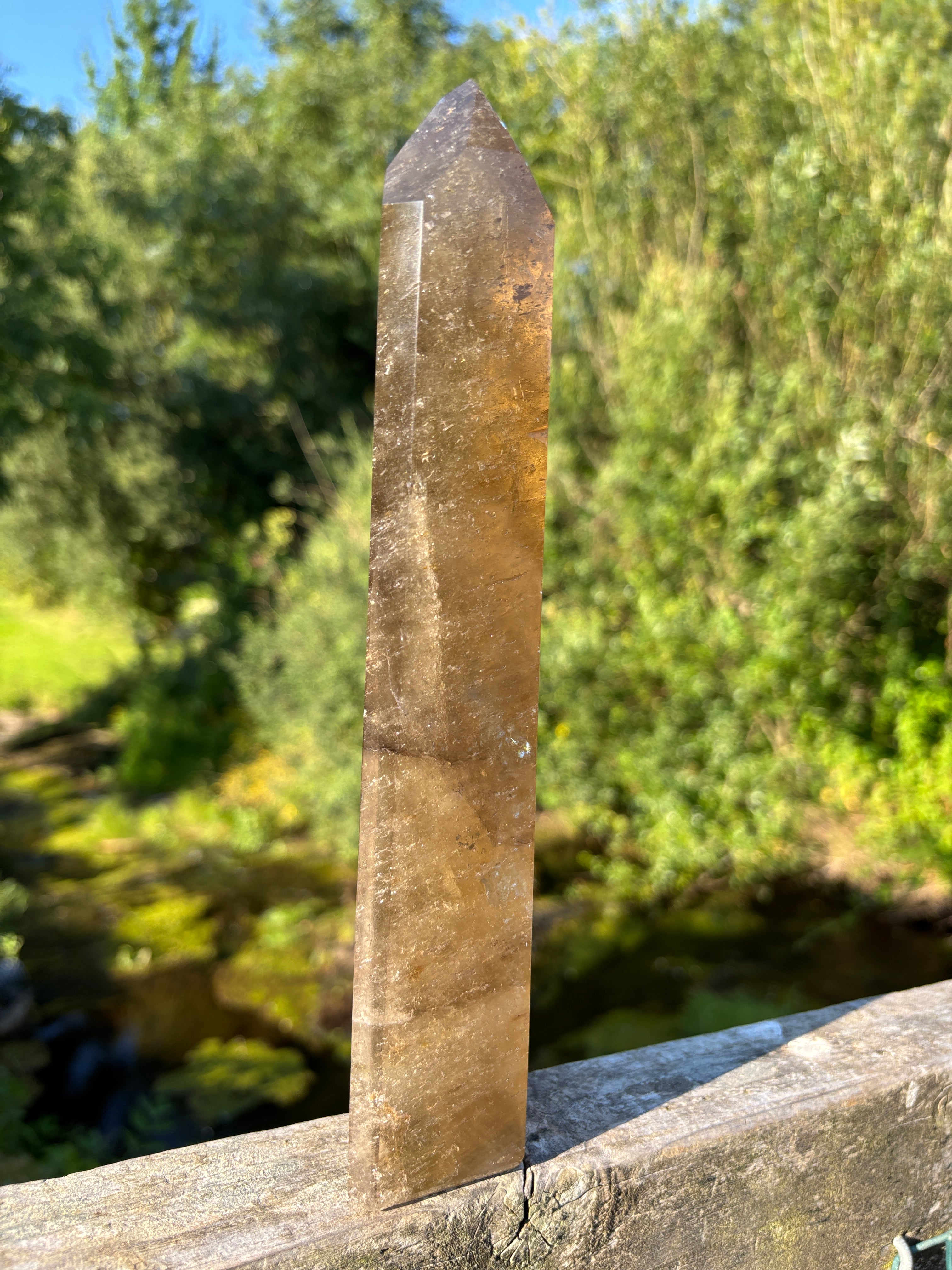 Large Extra Quality Polished Smoky Quartz Point | Natural Brazilian Smoky Crystal Tower | Premium Home Decor Mineral Specimen