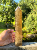 Large Extra Quality Polished Smoky Quartz Point | Natural Brazilian Smoky Crystal Tower | Premium Home Decor Mineral Specimen