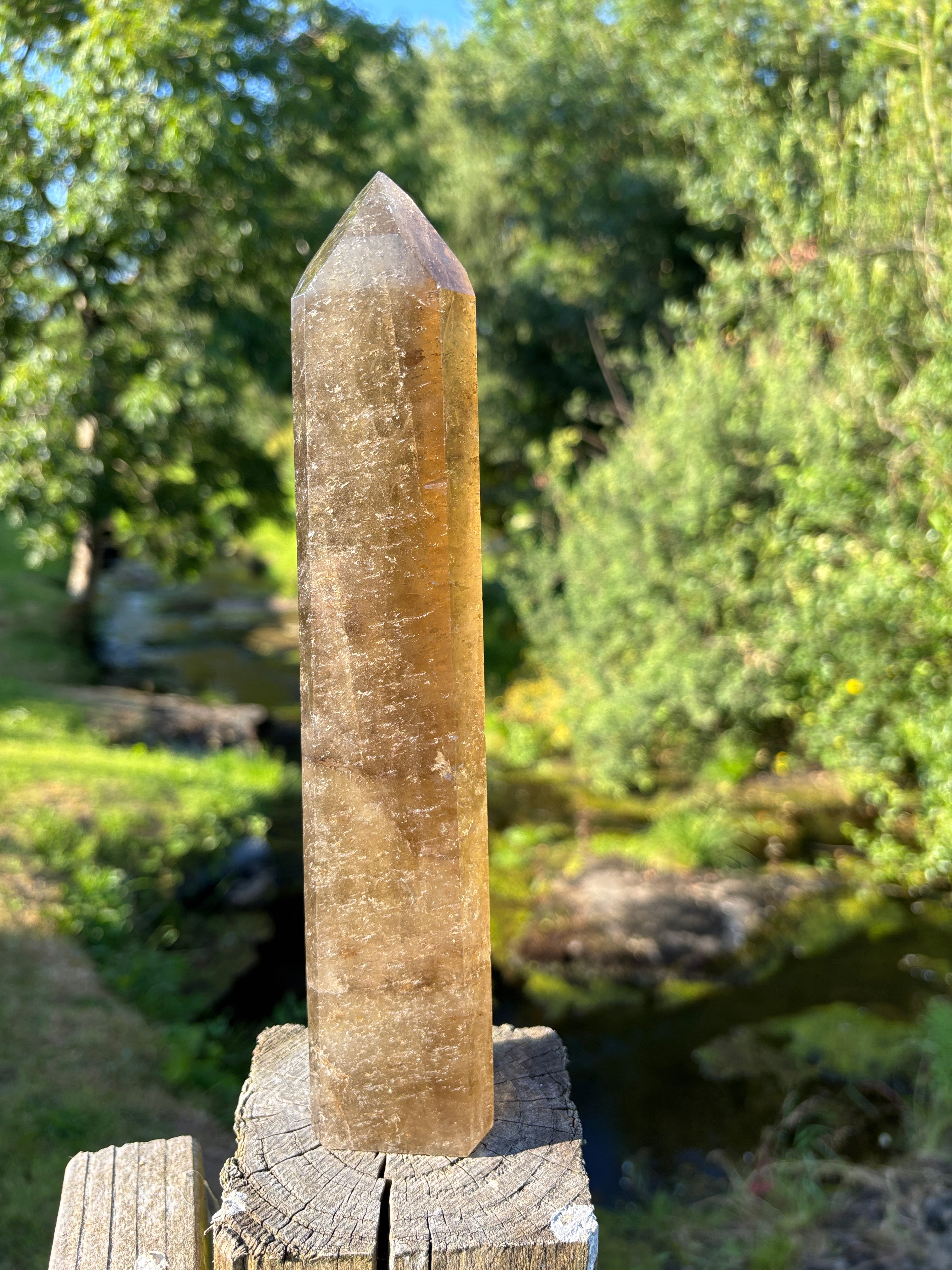 Large Extra Quality Polished Smoky Quartz Point | Natural Brazilian Smoky Crystal Tower | Premium Home Decor Mineral Specimen