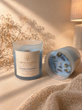 Luxury Crystal Candle – Lapis Lazuli Edition – Lavender & Patchouli Scent – Hand Poured Soy Wax Candle – Healing Energy Candle – Home Decor Gift