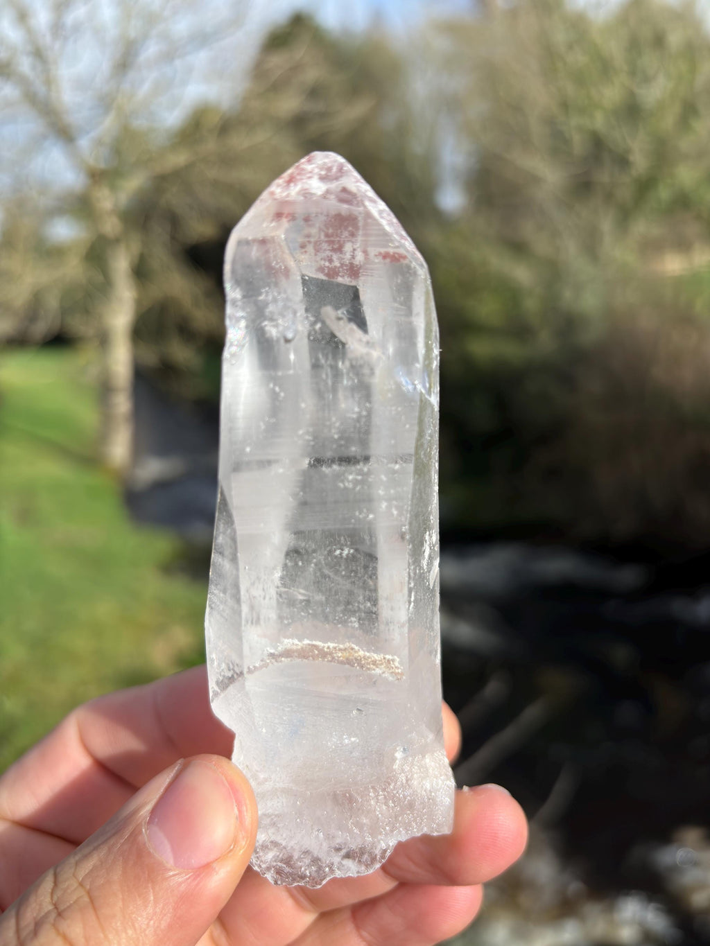Natural Lemurian Quartz Point | Raw Crystal with Striations | Healing Stone for Meditation | High Vibration Crystal | Mineral Specimen