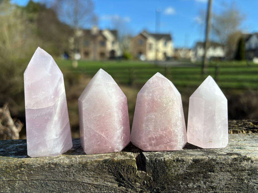 Rose Quartz Crystal Point – Polished Tower, Brazilian Healing Stone