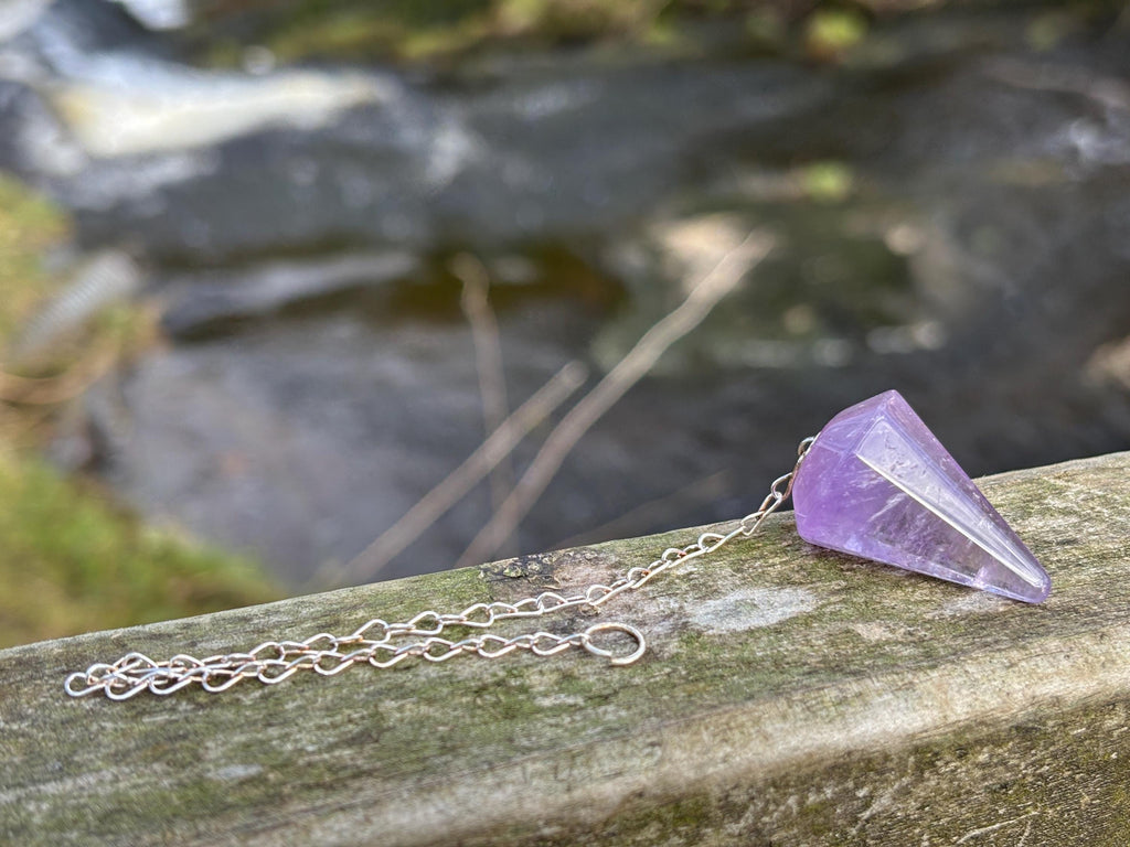 Amethyst Crystal Pendulum Handmade - Healing