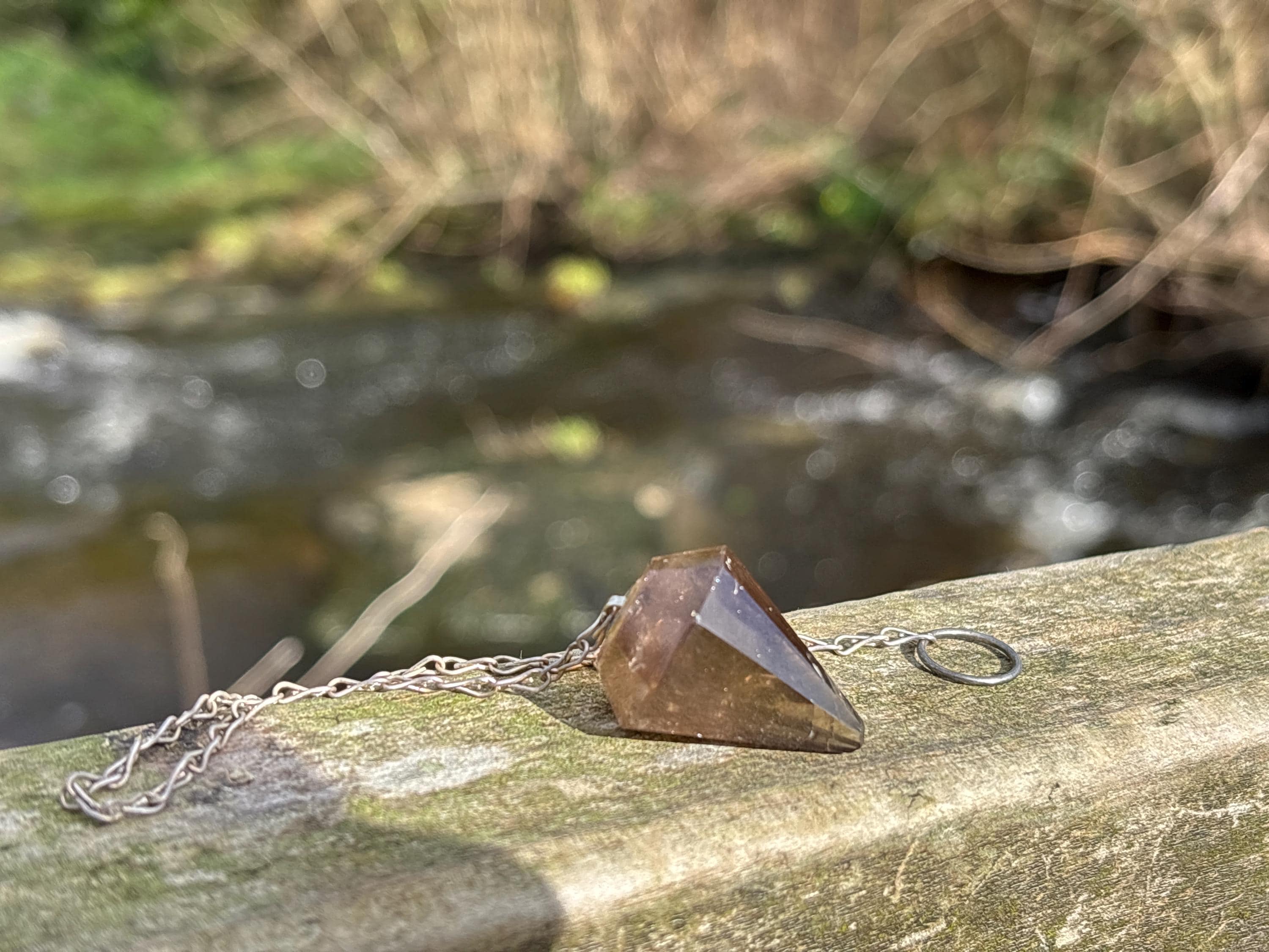 Smoky Quartz Pendulum | Grounding Crystal Dowsing Tool | Root Chakra Healing Stone | Divination Pendulum