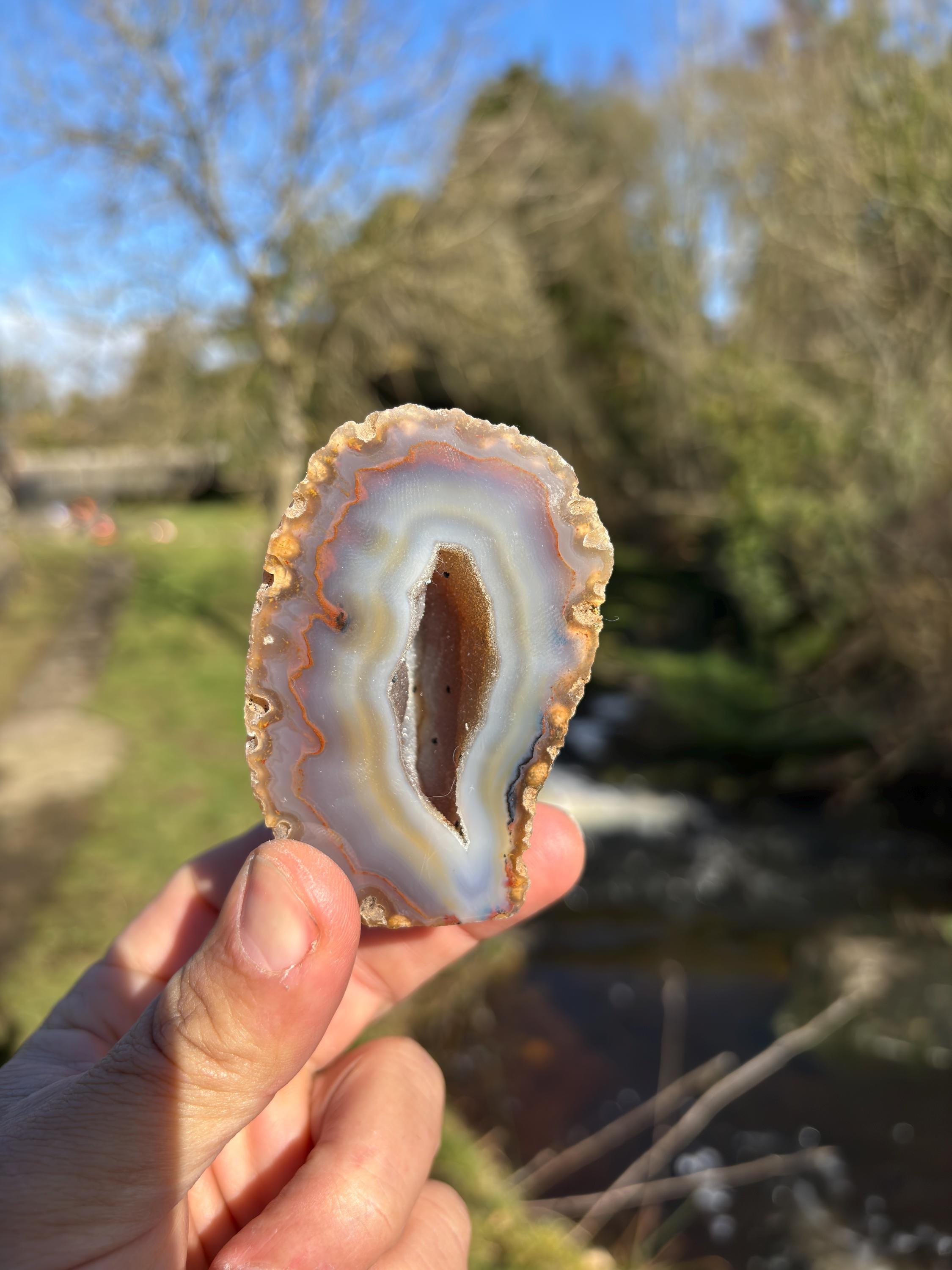 Natural Agate Geode | Crystal Home Decor, Meditation Stone