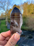 Smoky Lemurian Quartz Point | Natural Brazilian Crystal | Grounding Protection Stone | Raw Collector Specimen