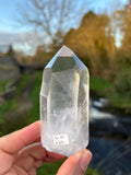 Natural Lemurian Quartz Point | Extra Clear Brazilian Crystal | High Transparency | Raw Collector Specimen | Healing Stone