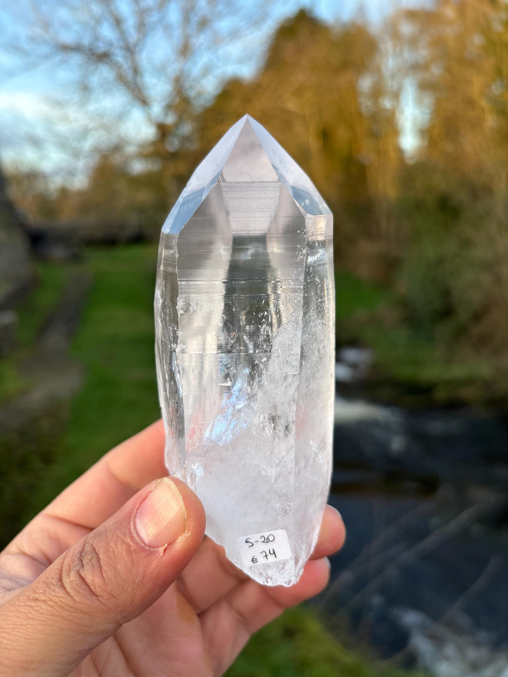 Natural Lemurian Quartz Point | Extra Clear Brazilian Crystal | High Transparency | Raw Collector Specimen | Healing Stone