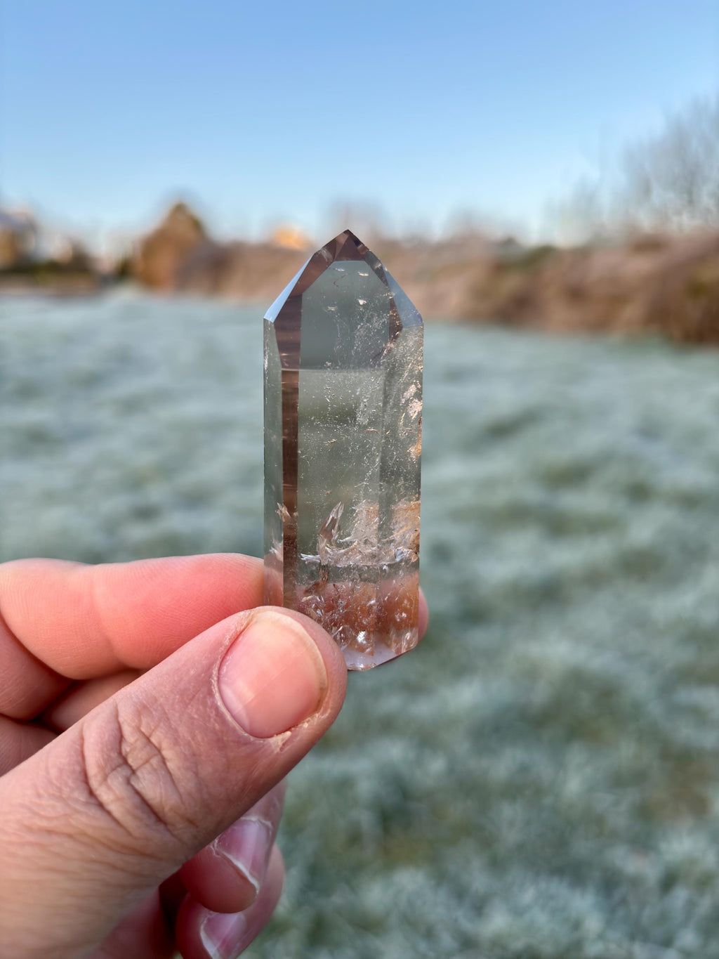 Smoky Quartz Phantom Polished Point | Natural Crystal Tower | Grounding & Protection Stone | High Quality Healing Crystal
