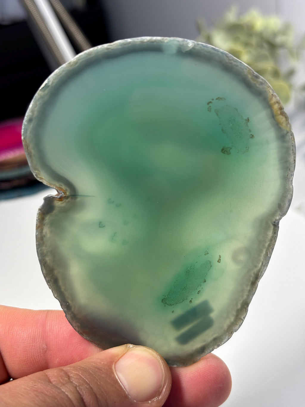 Polished Agate Slice | Colorful Banded Crystal Coaster, Mineral Specimen