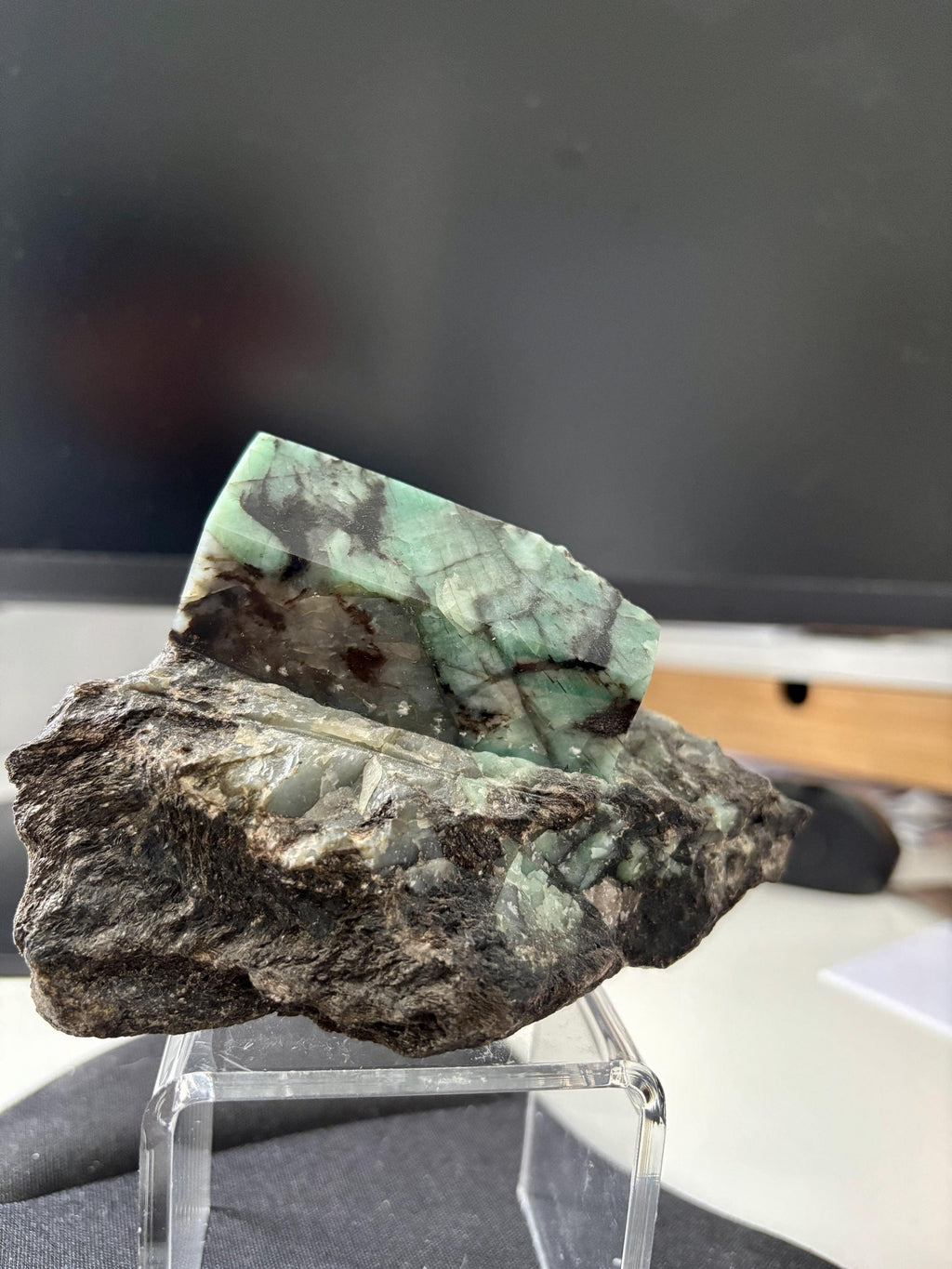 Raw Emerald in Matrix – Collector's Mineral Specimen, Colombia Origin