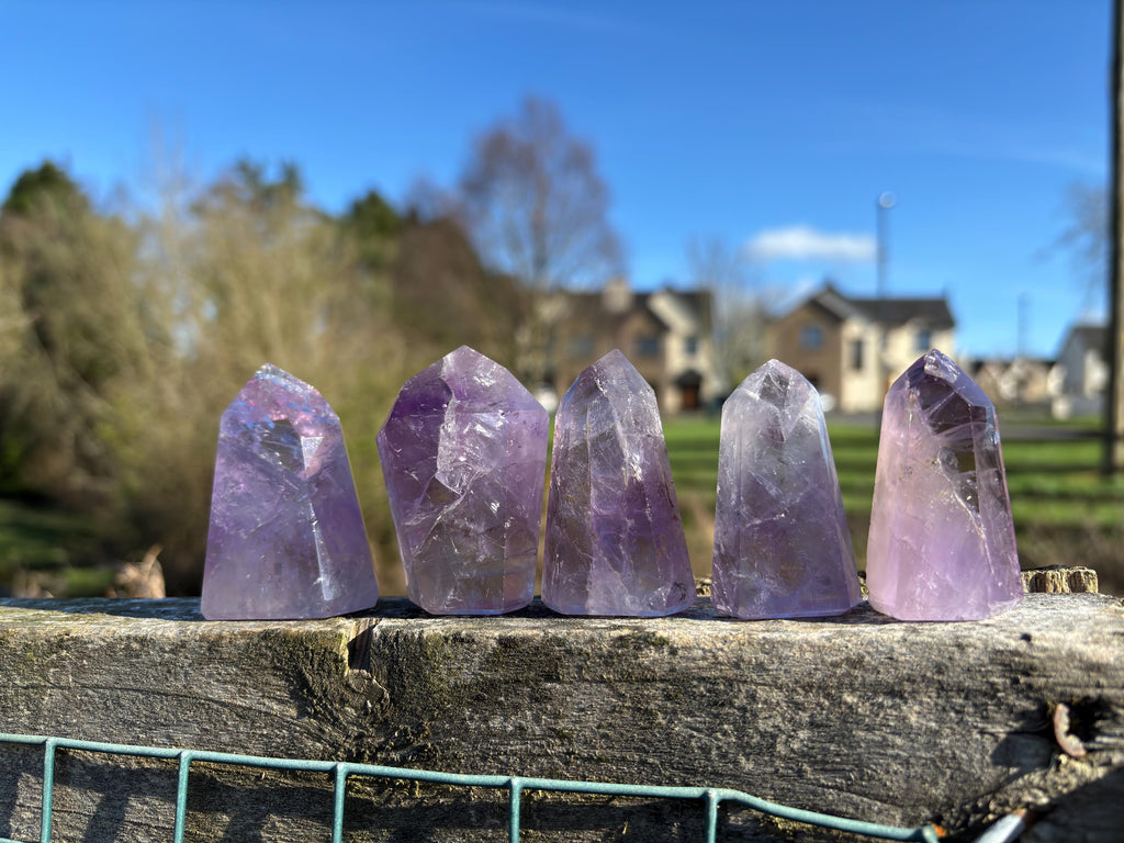 Amethyst Polished Point | Purple Crystal Tower | Healing & Protection Stone | Meditation Crystal | Natural Quartz Decor
