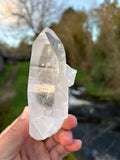 Natural Lemurian Quartz Point | Extra Clear Brazilian Crystal | High Transparency | Raw Collector Specimen | Healing Stone