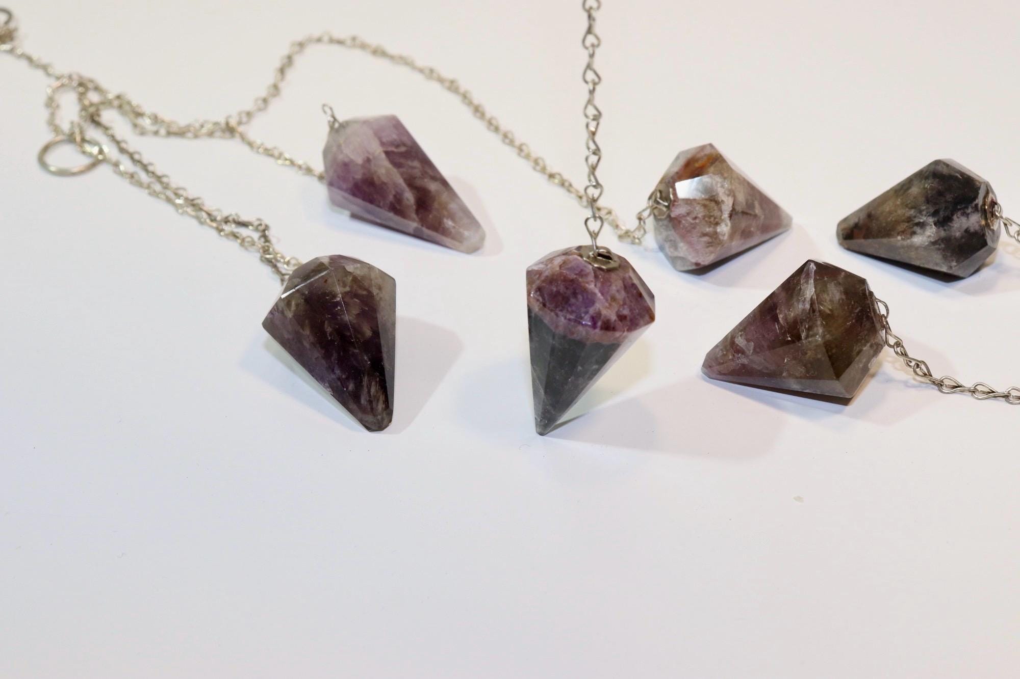 Natural Cacoxenite Crystal Pendulum - Intuition & Chakra Divination Tool for Energy Work