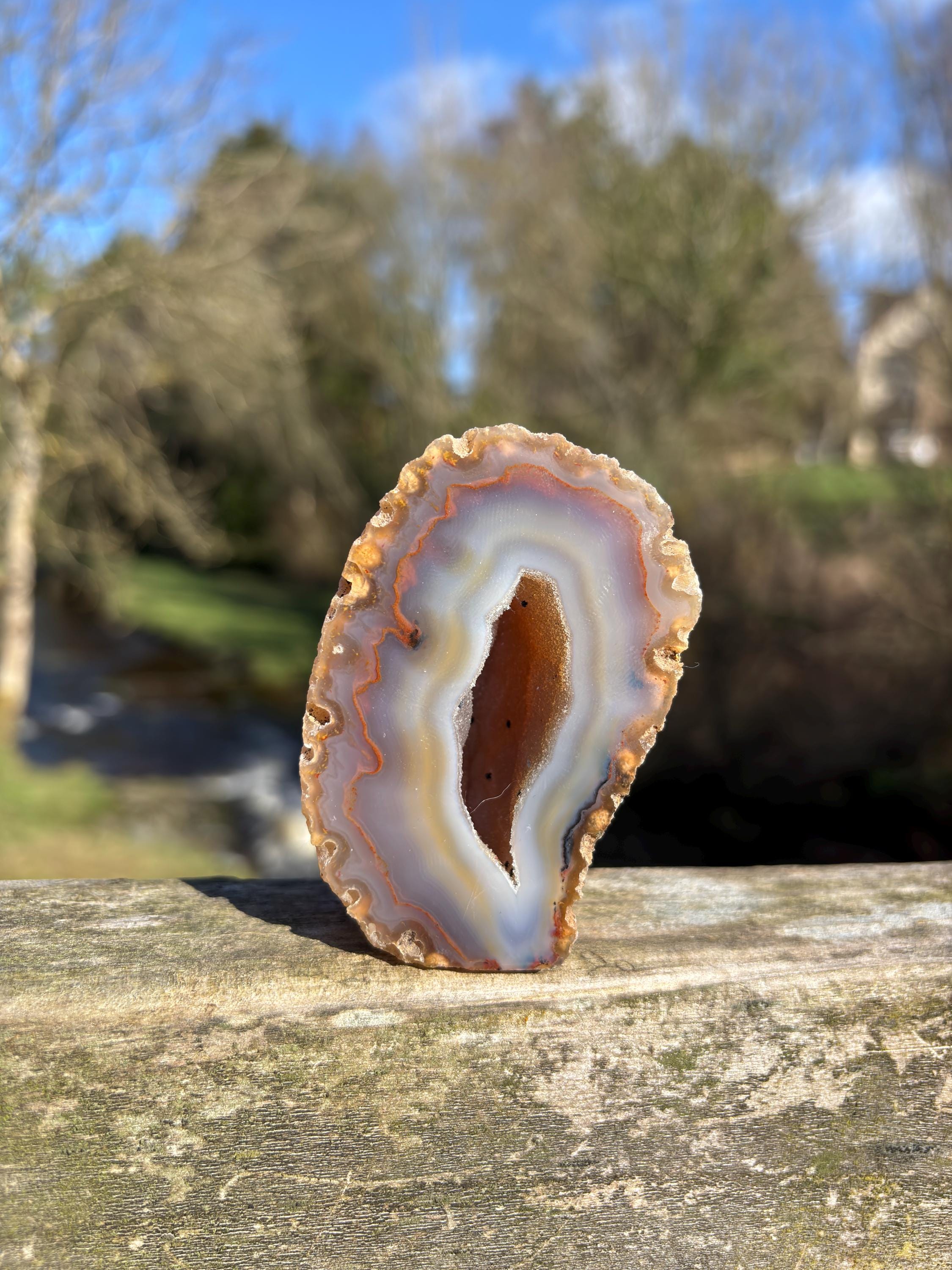 Natural Agate Geode | Crystal Home Decor, Meditation Stone