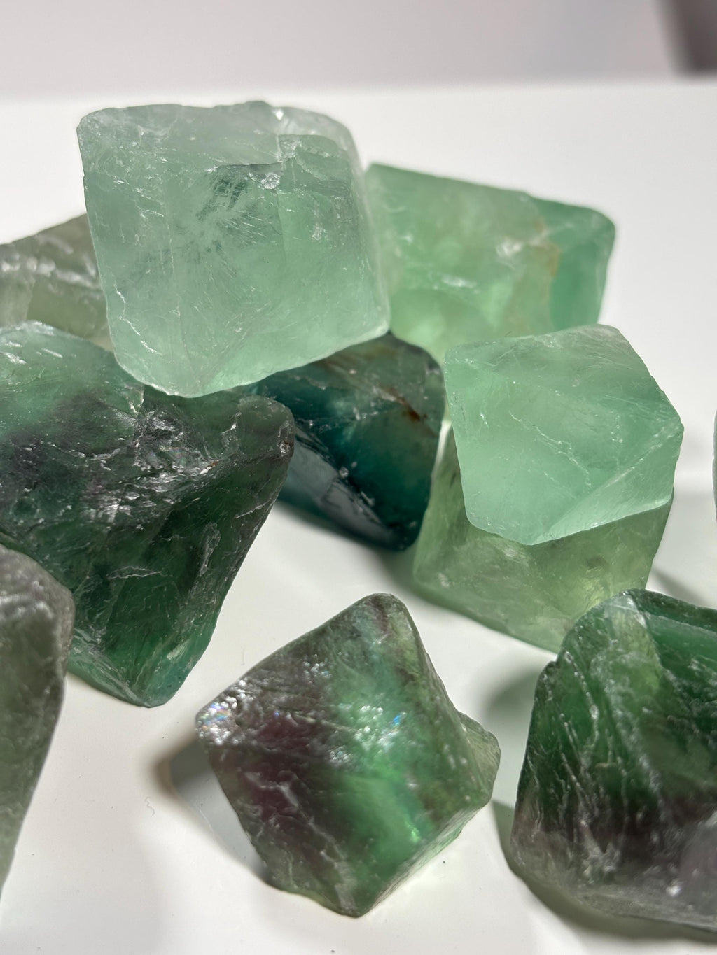 Natural Fluorite Octahedron | Raw Geometric Crystal | Pyramid Formation Stone | Focus & Clarity Mineral