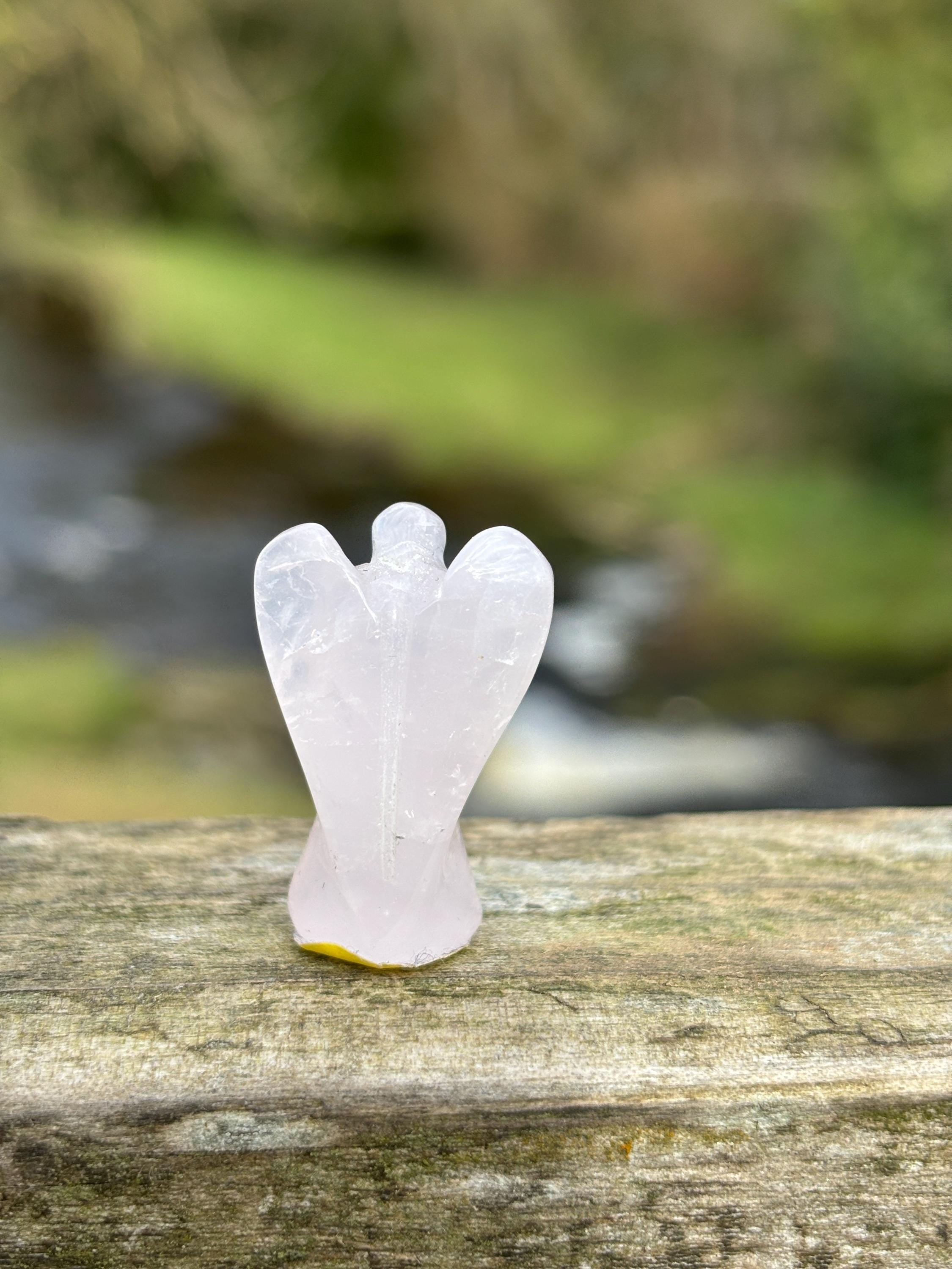 Rose Quartz Angel Carving | Mini Guardian Angel Crystal | Love Stone Healing Crystal | Spiritual Gift