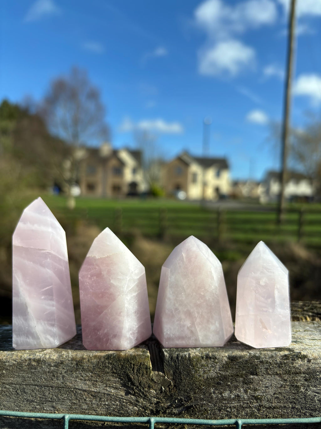 Rose Quartz Crystal Point – Polished Tower, Brazilian Healing Stone