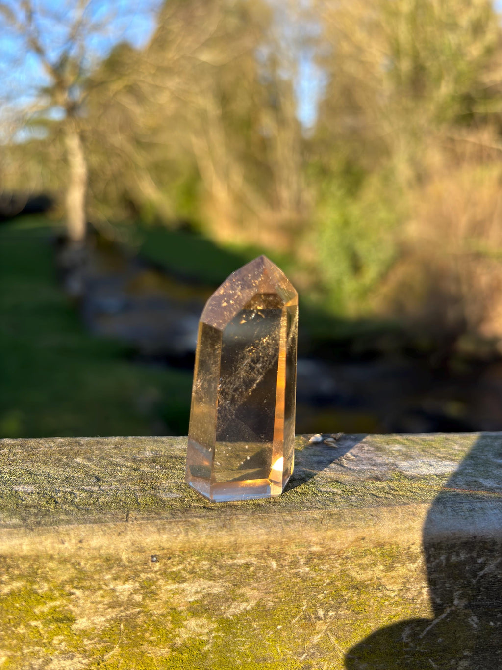 Natural Citrine Tower | Araçuaí Brazil Crystal | Genuine Citrine Point | Abundance Stone | Polished Quartz