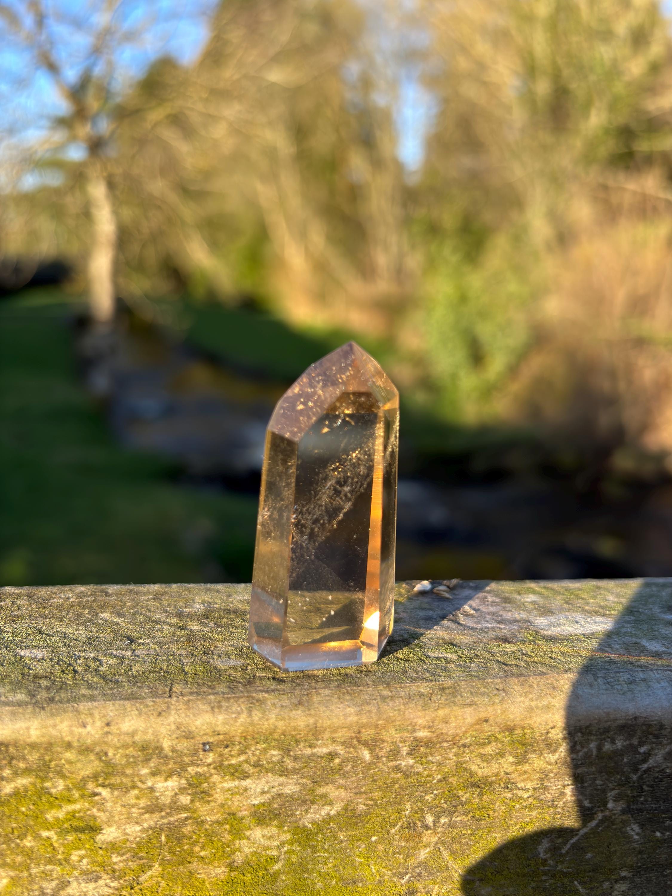 Natural Citrine Tower | Araçuaí Brazil Crystal | Genuine Citrine Point | Abundance Stone | Polished Quartz