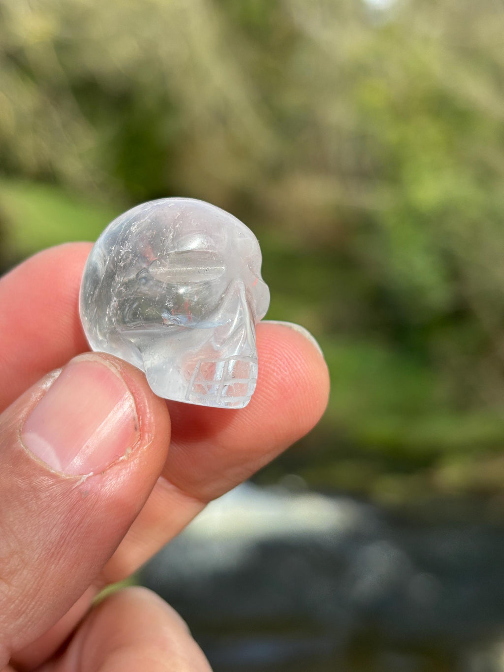 Clear Quartz Mini Skull | Hand Carved Crystal Skull | Master Healer Stone | Spiritual Crystal Decor
