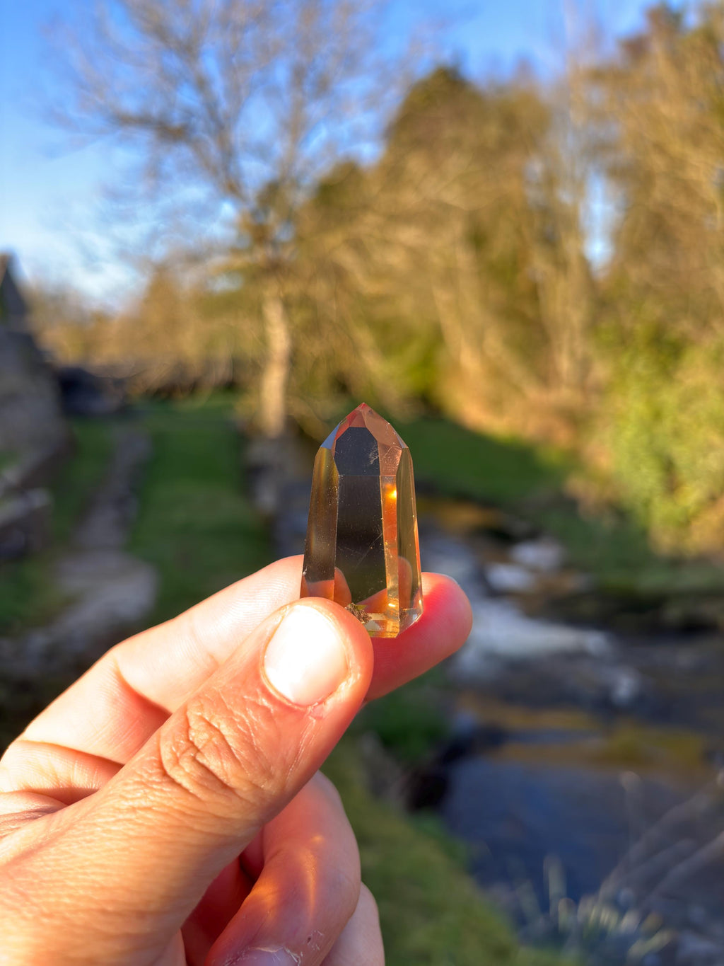Natural Citrine Polished Point | High Clarity Crystal from Minas Gerais Brazil | Untreated Citrine | Abundance Stone | Healing Crystal