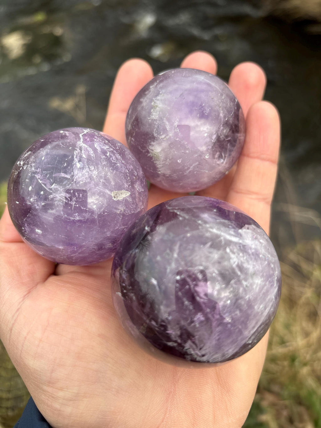 Polished Amethyst Sphere (55mm) | Natural Purple Quartz, Meditation Decor