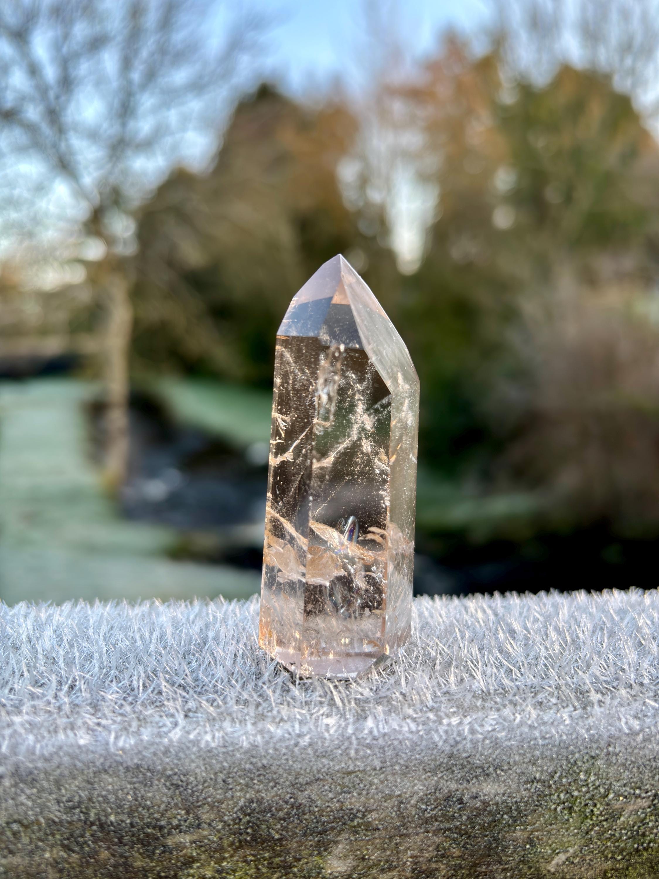 Smoky Quartz Phantom Polished Point | Natural Crystal Tower | Grounding & Protection Stone | High Quality Healing Crystal